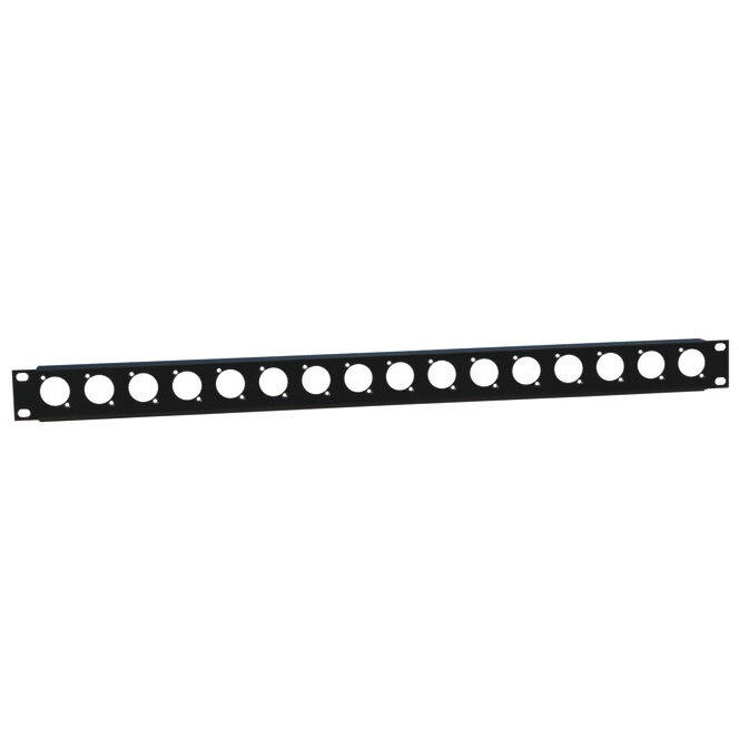 Adam Hall 19" Parts 872225 U-Shaped Rack Panel 16 Sockets 1U with Tie Bar