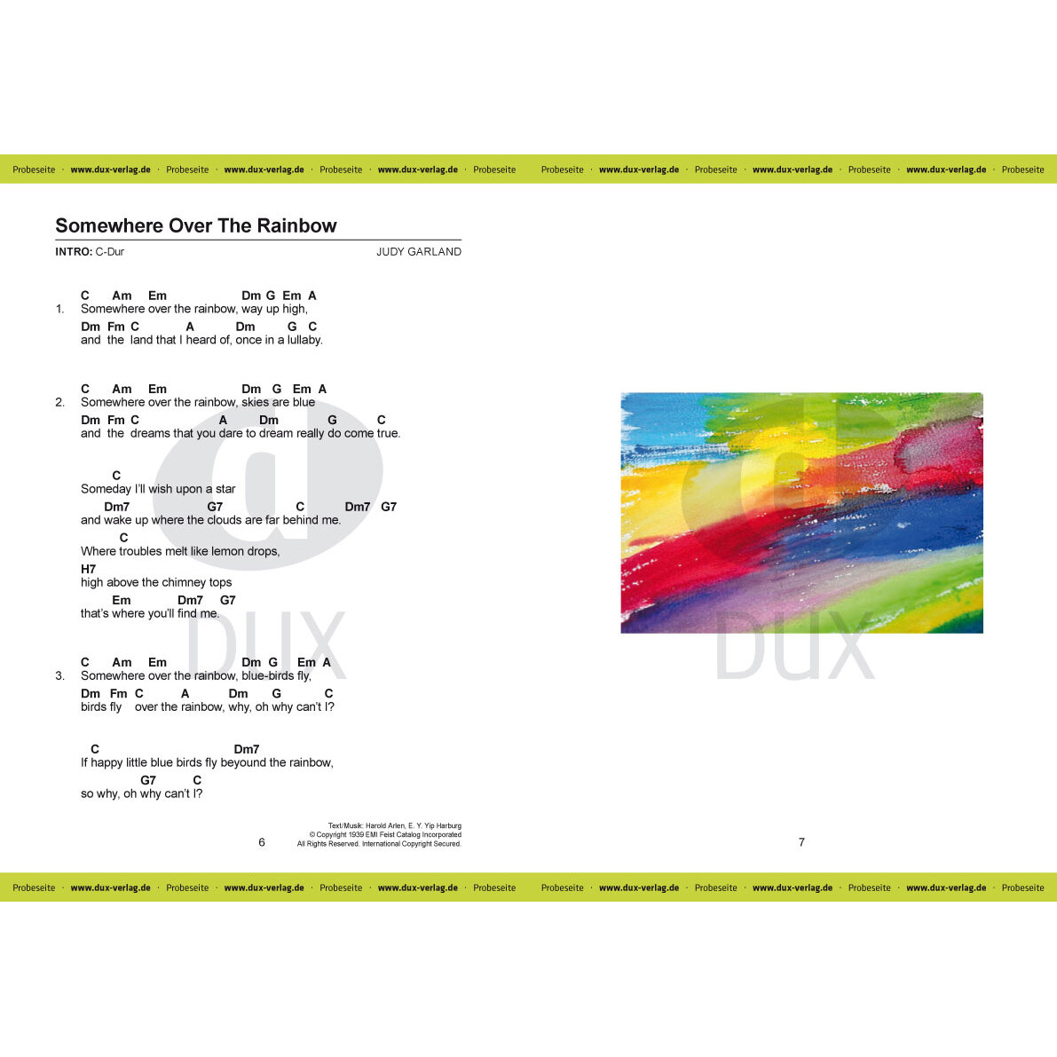Edition DUX Songs für alle - Textbuch mit Akkorden 1