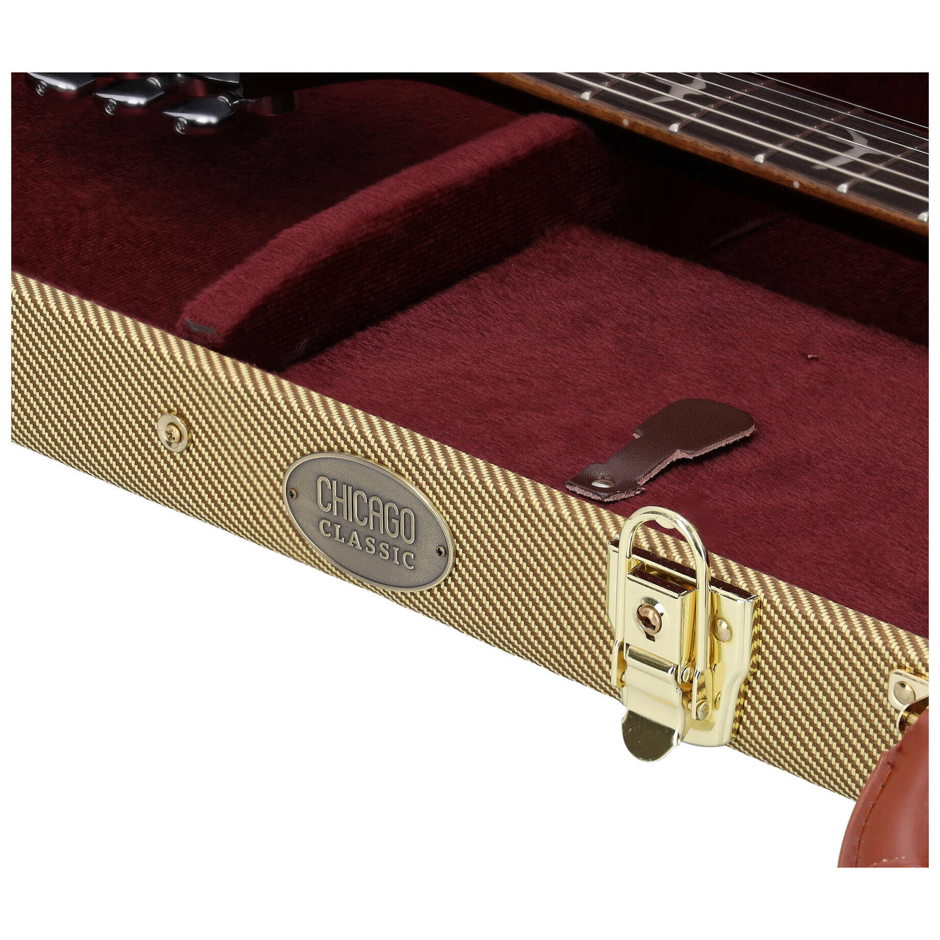 Chicago Classic E-Gitarren Koffer Tweed Yellow 3