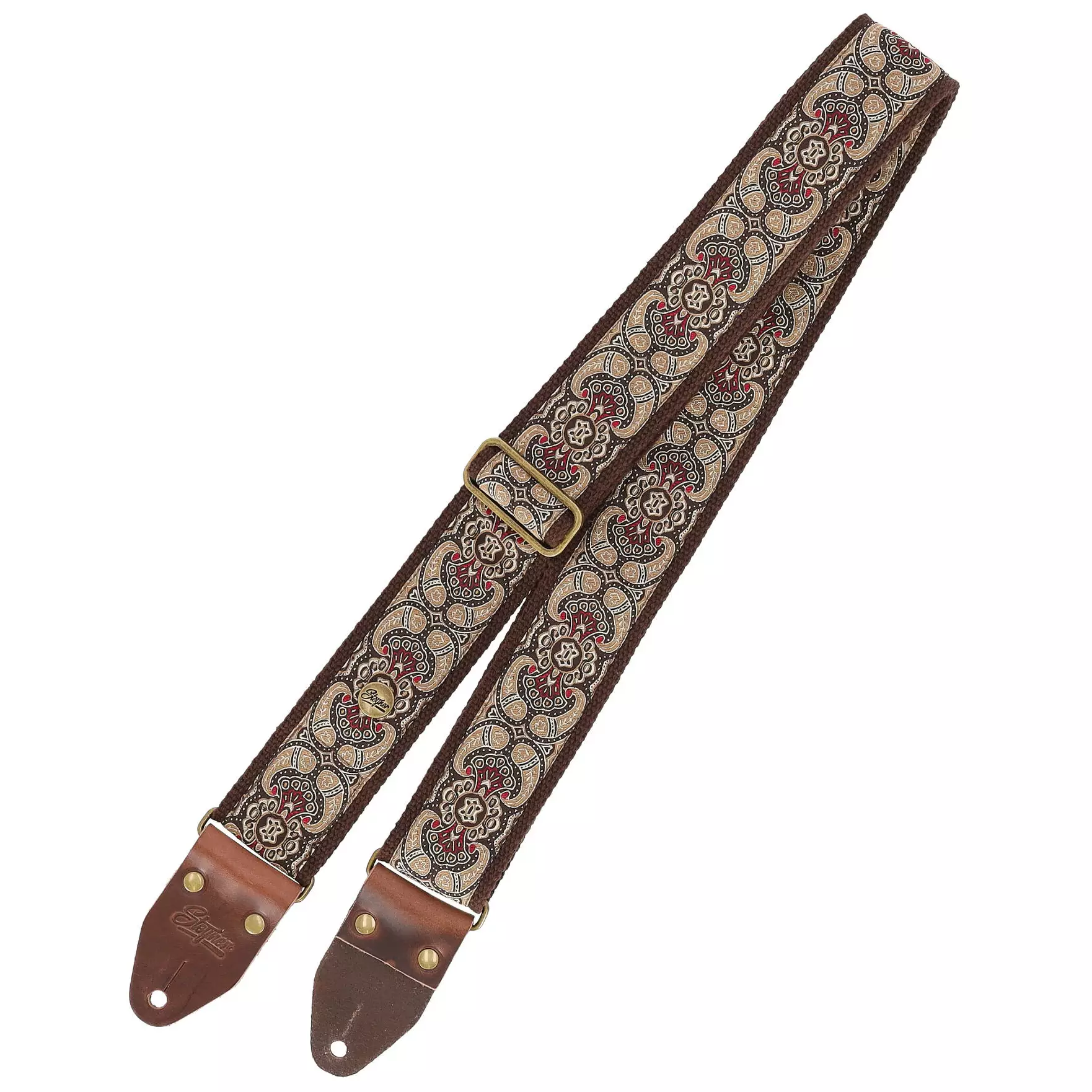 Steyner Straps Retro Gitarrengurt - Wüstenlicht braun-weinrot 7