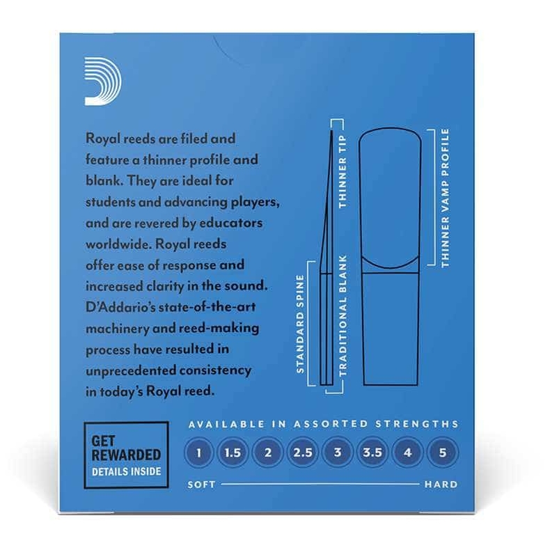 D’Addario Woodwinds - D’Addario Woodwinds Royal - Alt Saxophone 1,5 - 10er Pack - 1