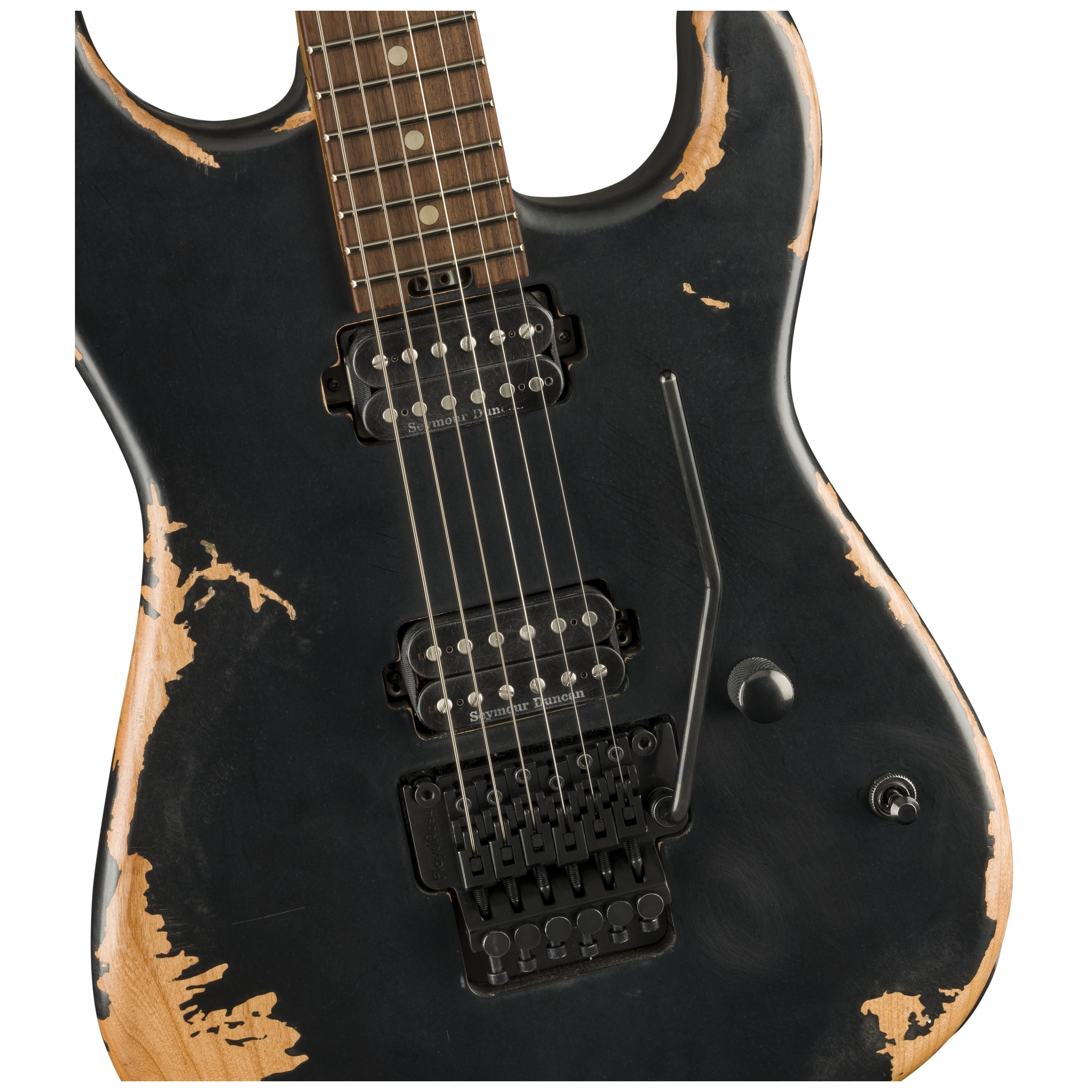 Charvel Pro-Mod REL SRS SD1 HH FR PF - WEATHERD BLACK 4
