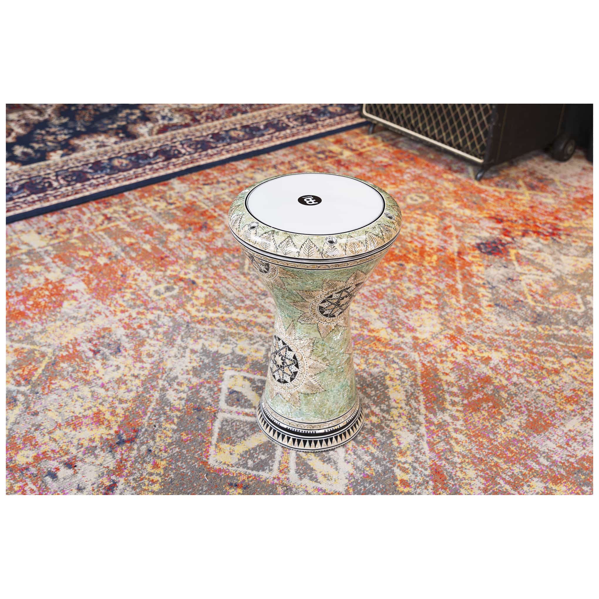 Meinl Percussion AEED4 - Doumbek 9", White Pearl, Mosaik Queen 7