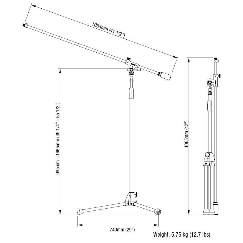Image of Tama ms737bk  iron works studio series  teleskop mikrofonständer 10027892 1
