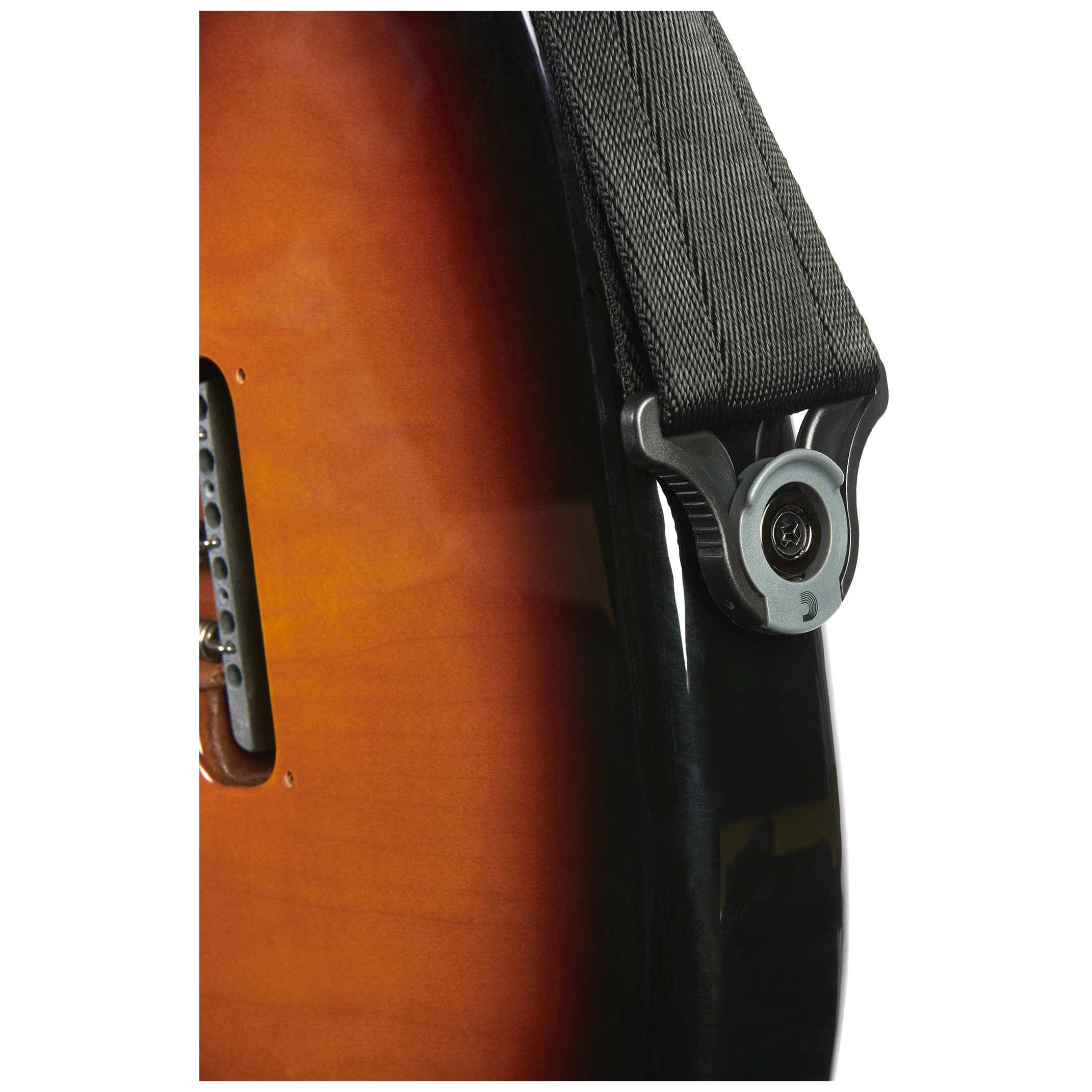 D’Addario - D’Addario Gitarrengurt, Nylongewebe, Auto Lock, Black - 8