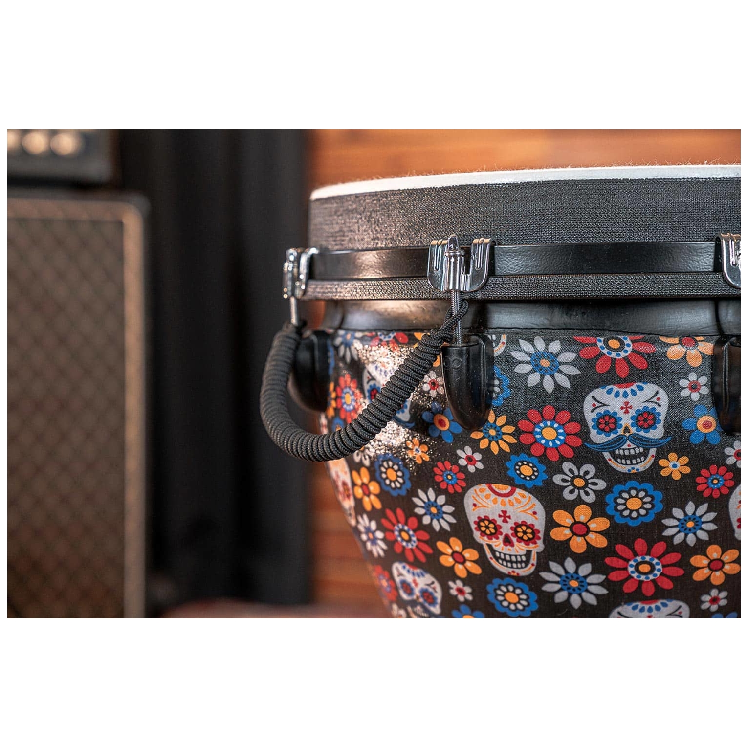 Meinl Percussion - Meinl Percussion JD14DA 14 Jumbo Djembe, Day Of The Dead - 5