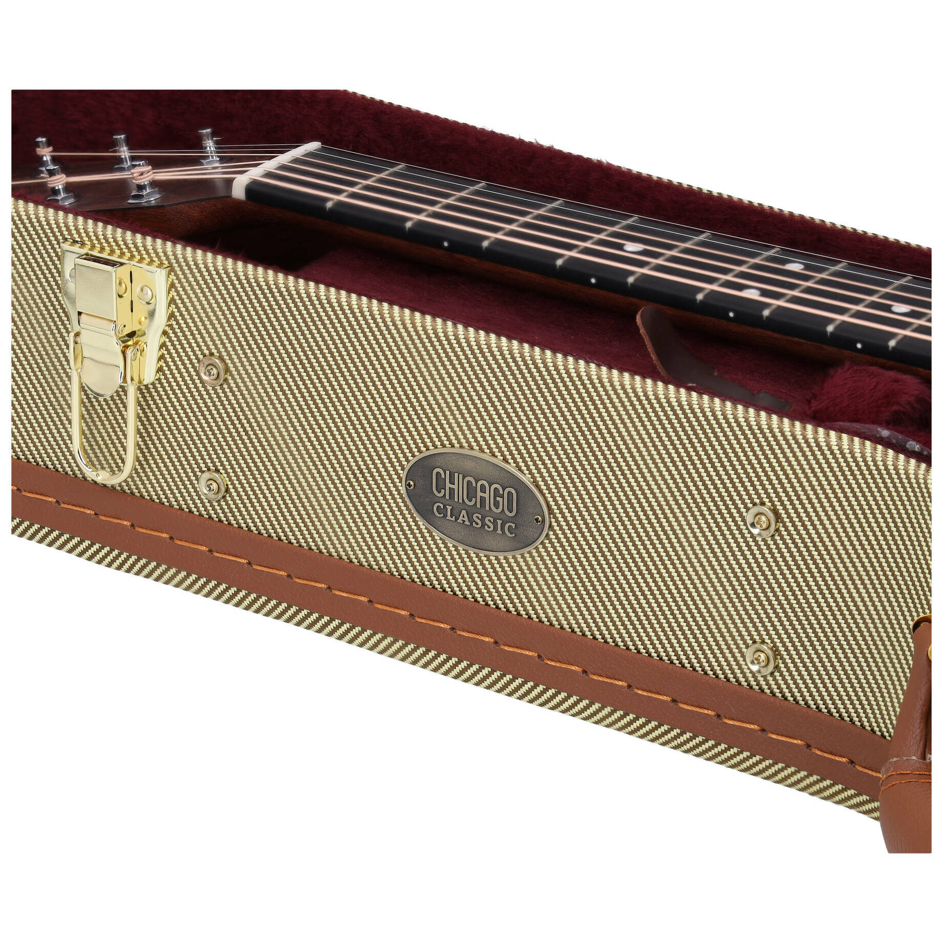 Chicago Classic Holzkoffer Dreadnought Tweed 5