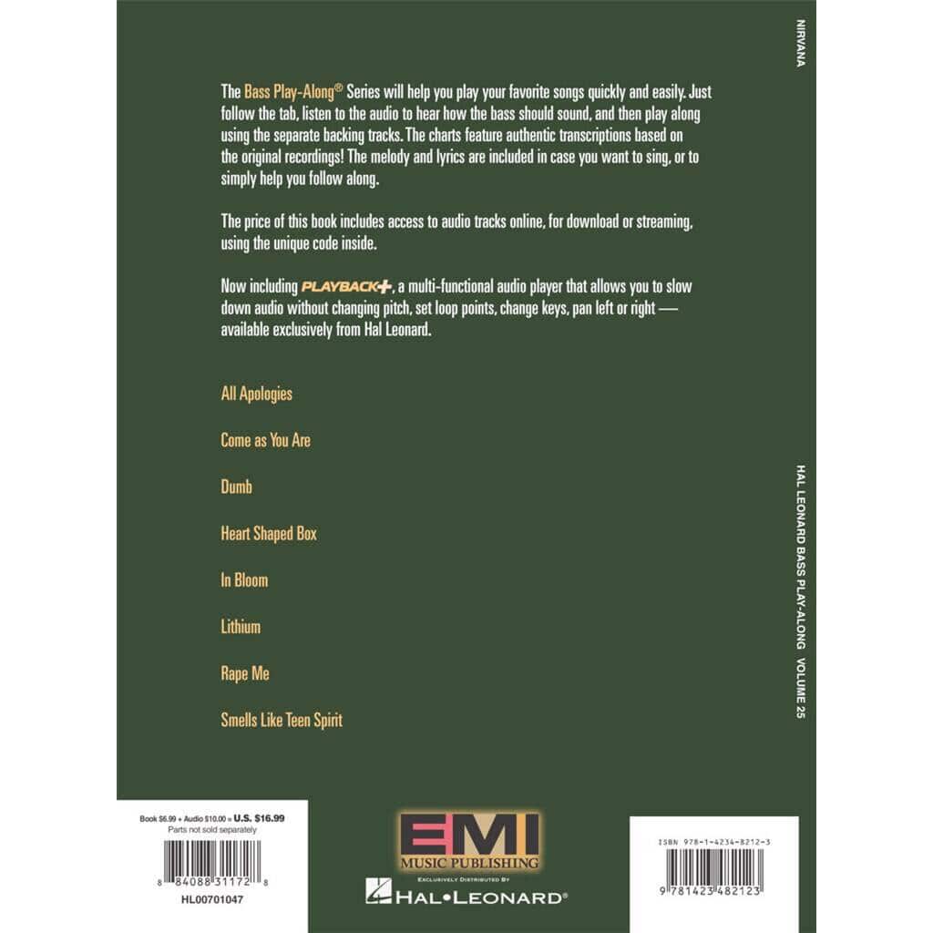 Hal Leonard Bass Play-Along Vol.25 - Nirvana 1