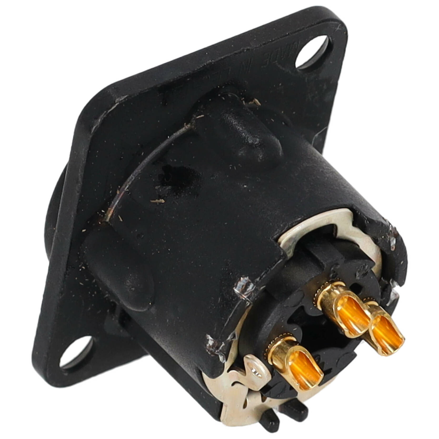 Neutrik NC3MD-LX-B XLR Einbaustecker 3-polig, schwarz, male 1