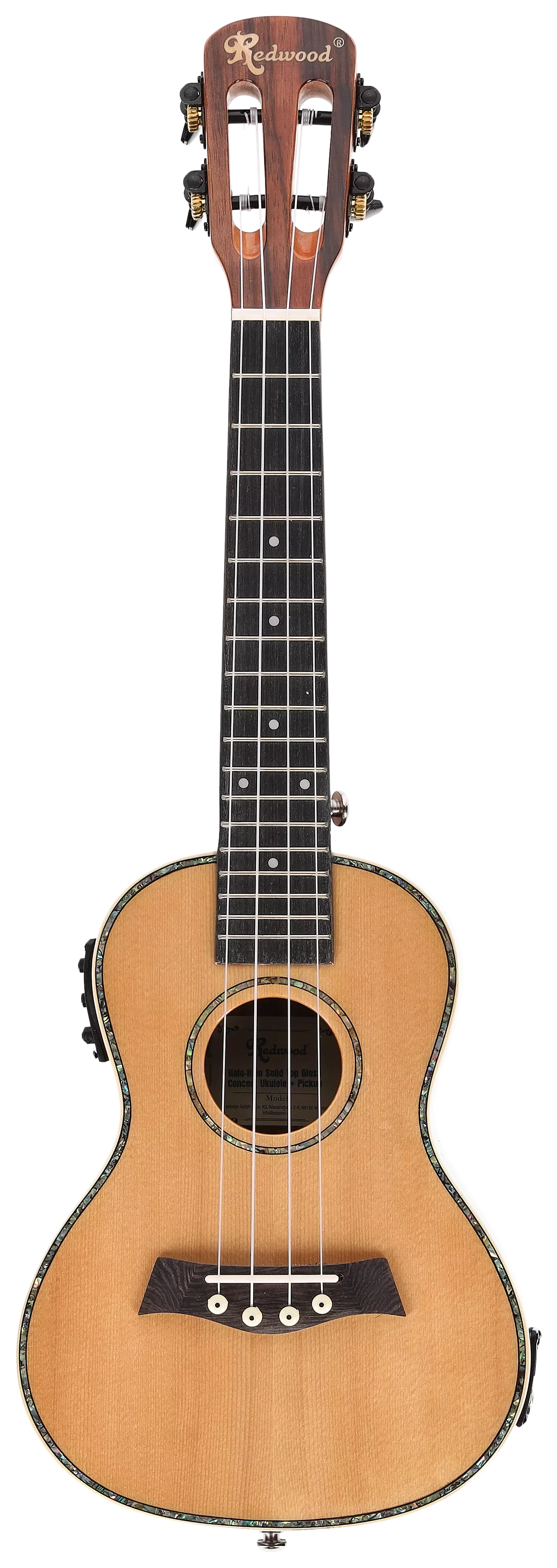 Redwood Halo-Halo Concert Ukulele Solid Top Gloss + Pickup