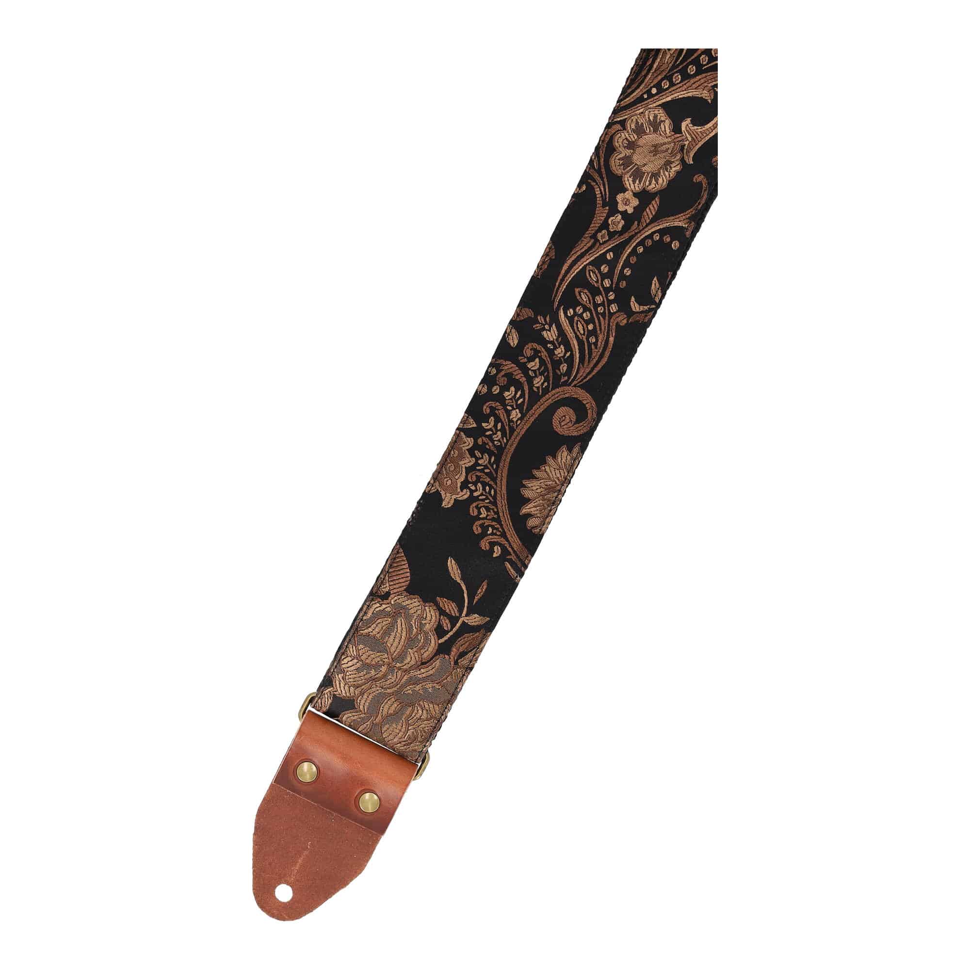 Image of Steyner straps luxury rose black 55 mm rotbraun messing 4