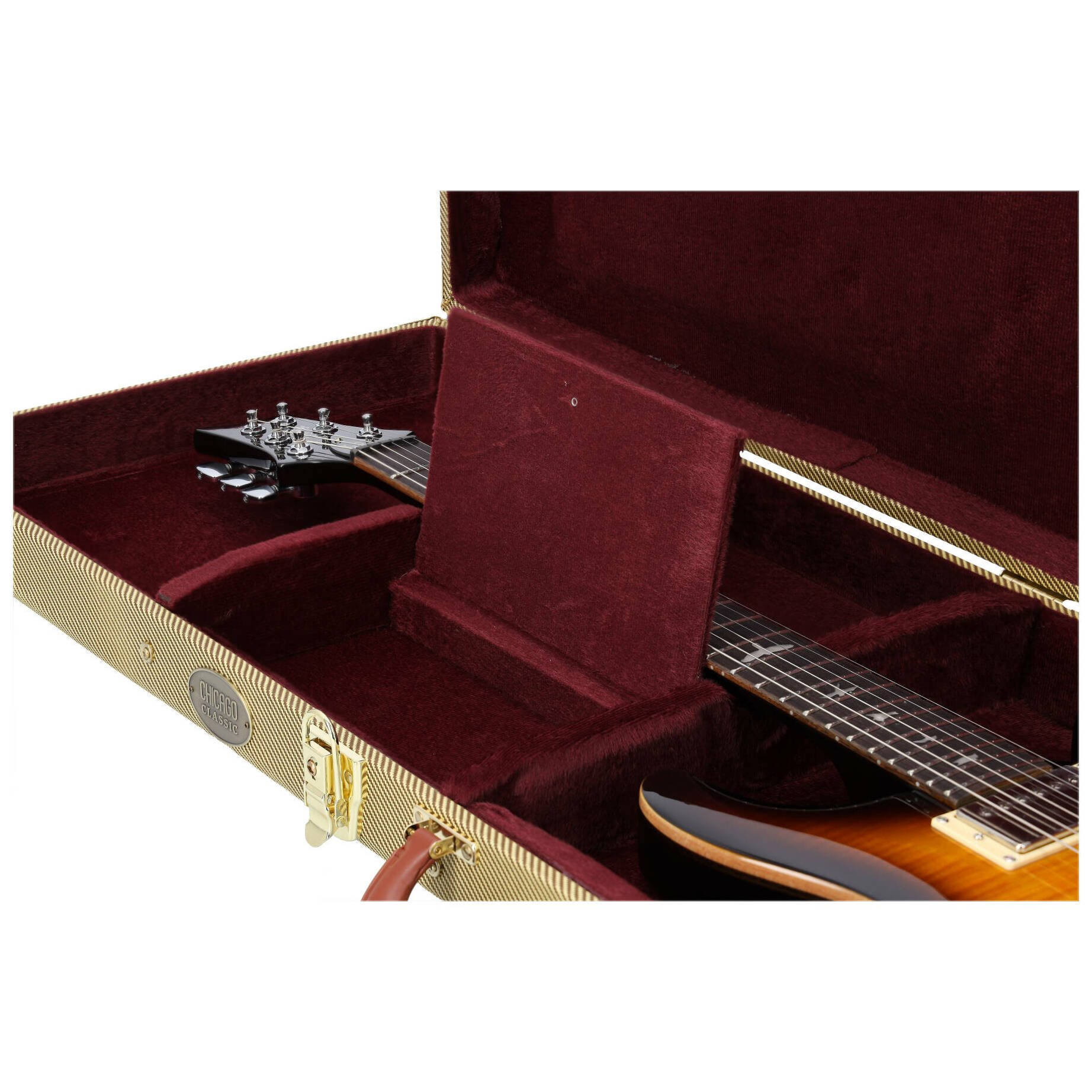 Chicago Classic E-Gitarren Koffer Tweed Yellow 7