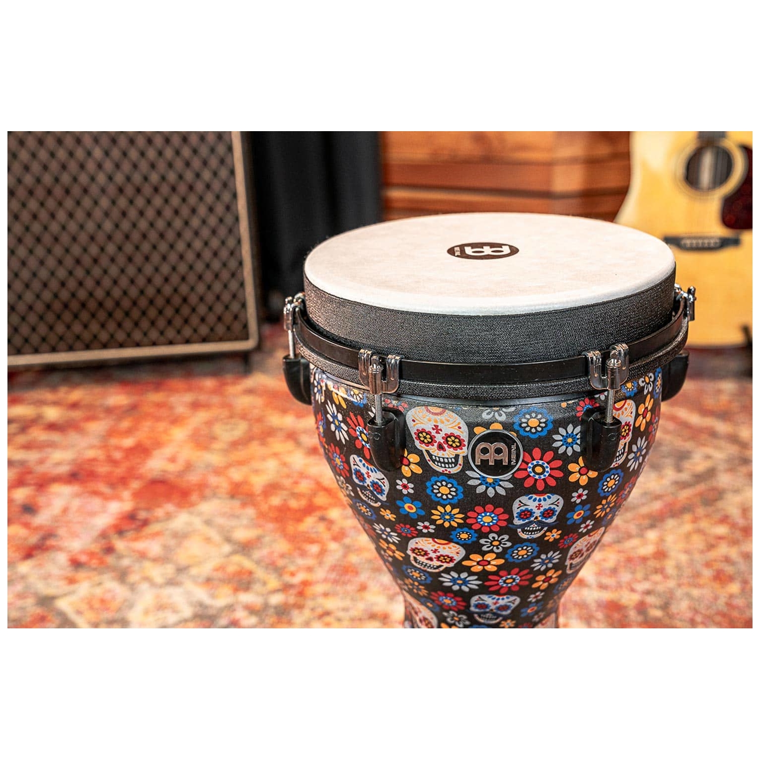 Meinl Percussion - Meinl Percussion JD12DA 12 Jumbo Djembe, Day Of The Dead - 8
