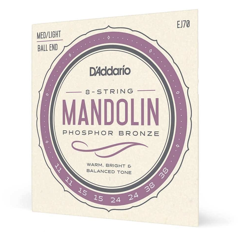 D’Addario - D’Addario EJ70 - Mandoline Phosphor Bronze, Ball End 011-038 - 7