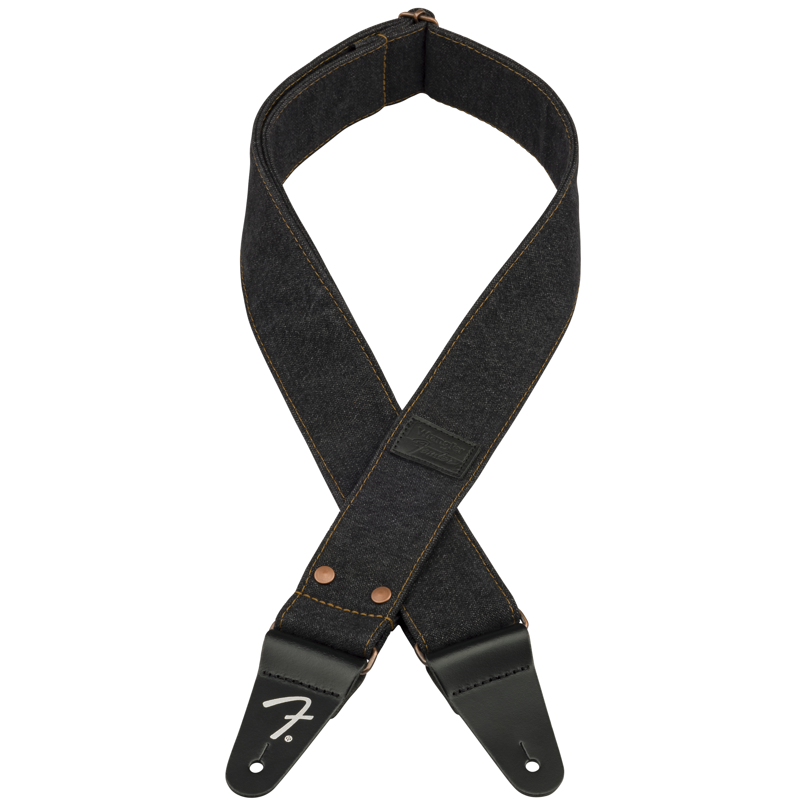 Fender Wrangler Riveted Denim Strap Black