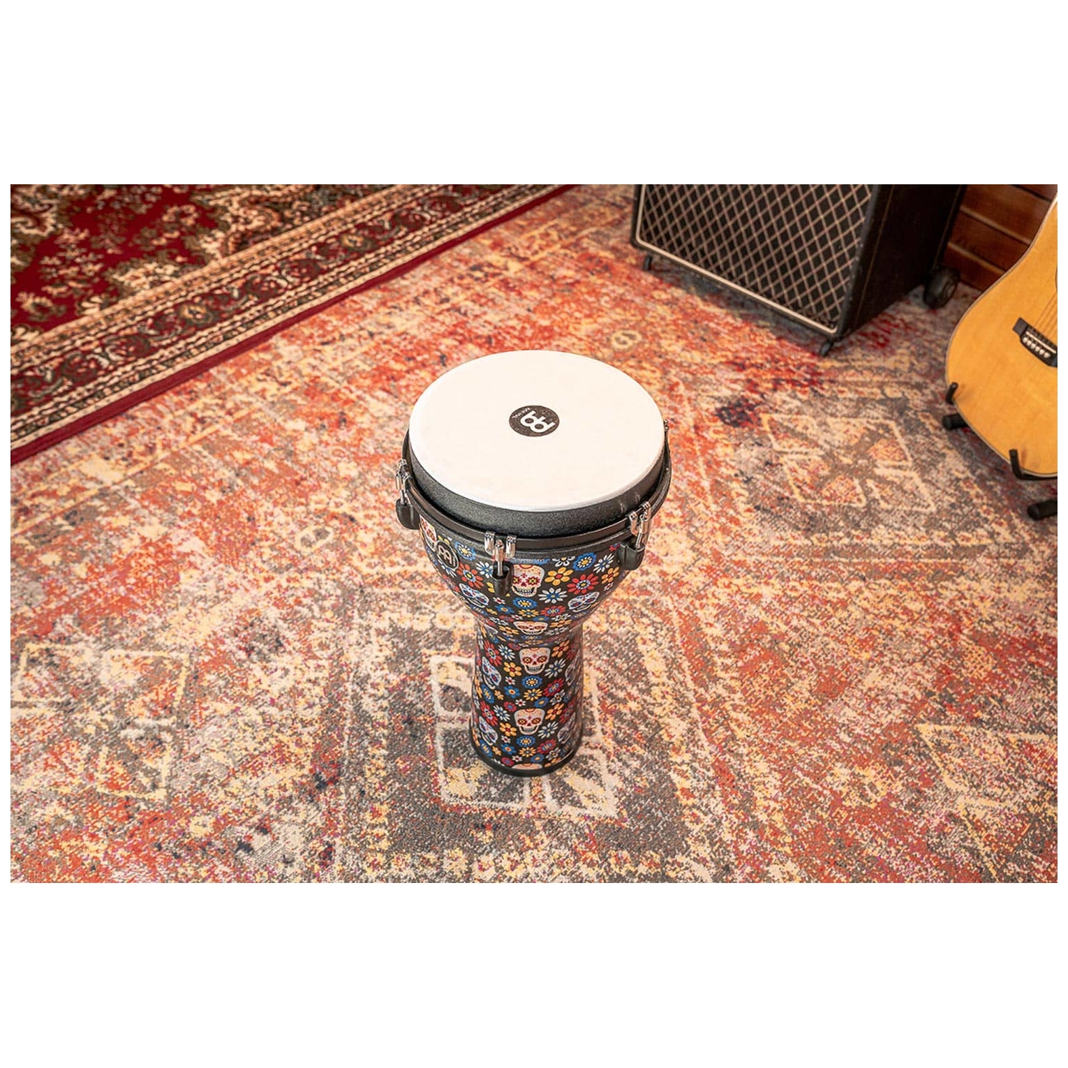 Meinl Percussion - Meinl Percussion JD12DA 12 Jumbo Djembe, Day Of The Dead - 4