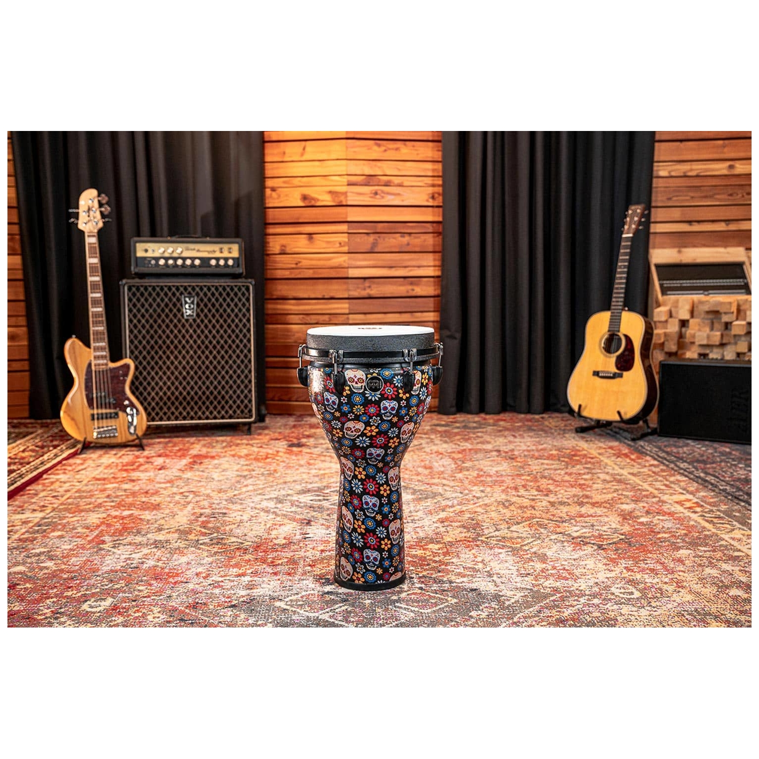 Meinl Percussion - Meinl Percussion JD12DA 12 Jumbo Djembe, Day Of The Dead - 2