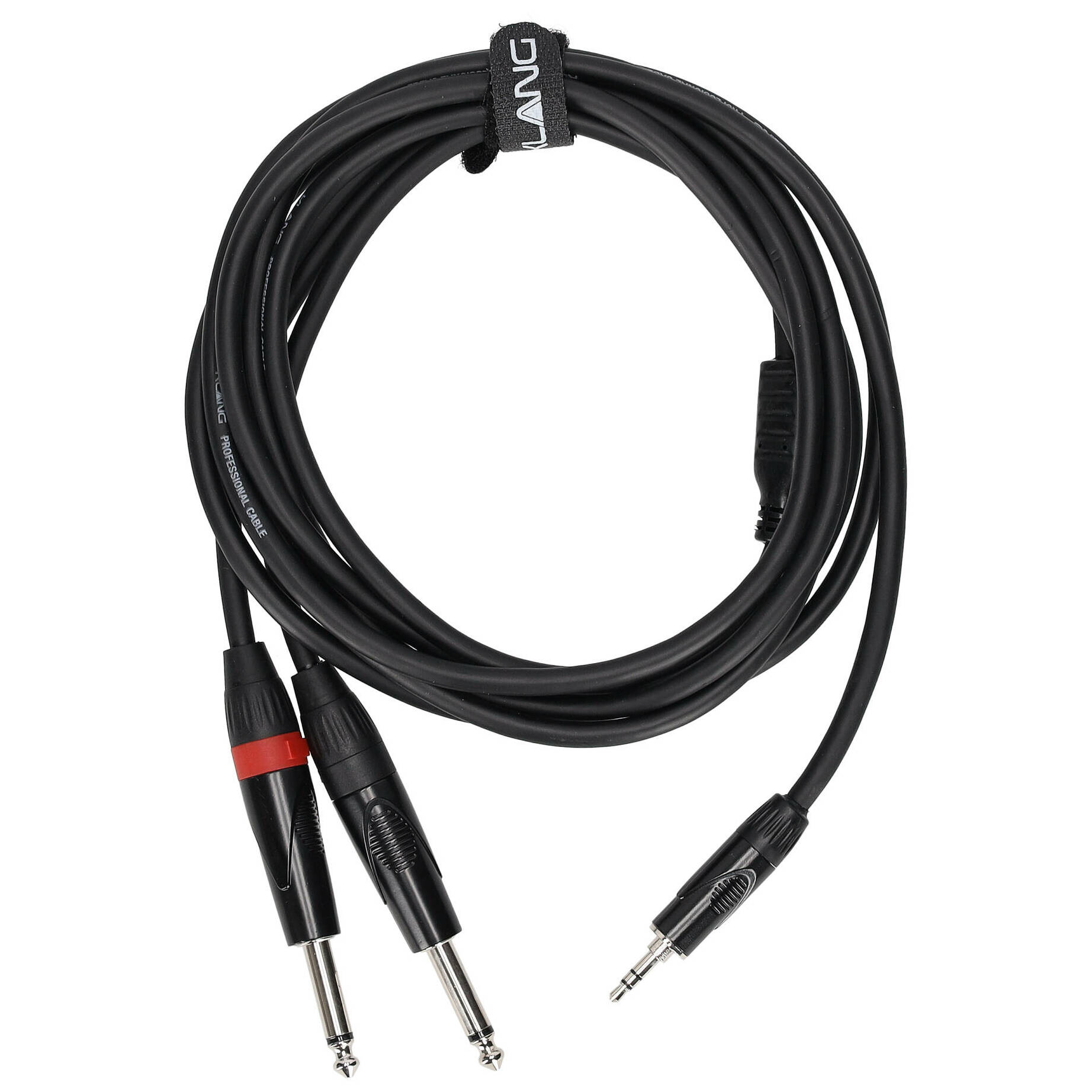 Klang Y-Audiokabel, 3 Meter 3,5 mm Klinke, male, stereo - 2x 6,3 Klinke, male, mono