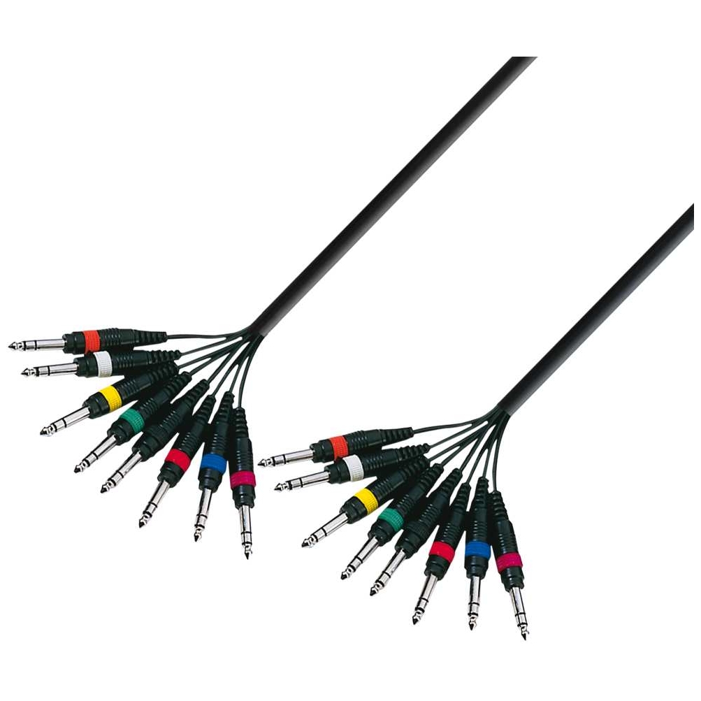 Adam Hall - Adam Hall 3 Star Serie Multicore Kabel 8 x 6,3 mm Stereoklinke auf 8 x 6,3 mm Stereoklinke 5 Meter