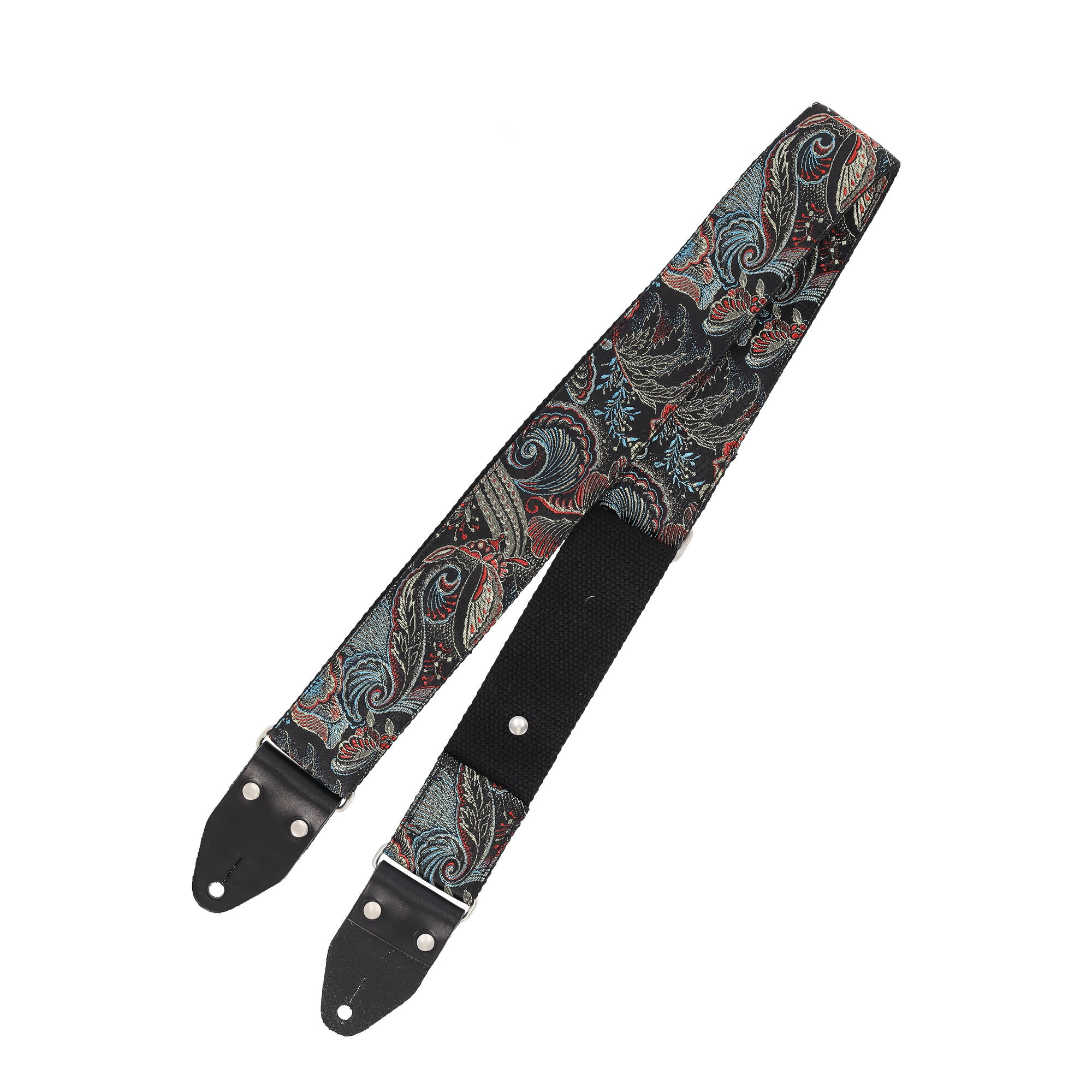 Image of Steyner straps vintage gitarrengurt  eastern nights silber schwarz 2
