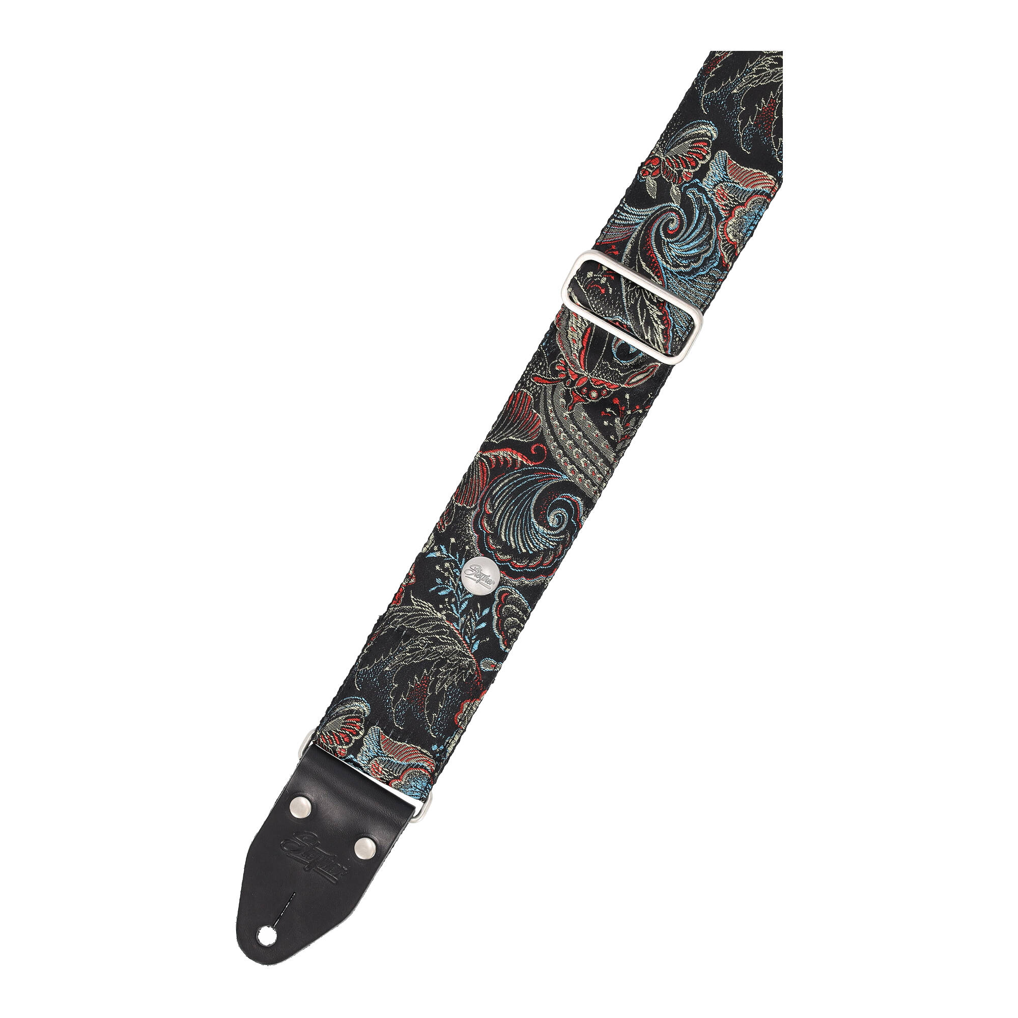 Image of Steyner straps vintage gitarrengurt  eastern nights silber schwarz 3