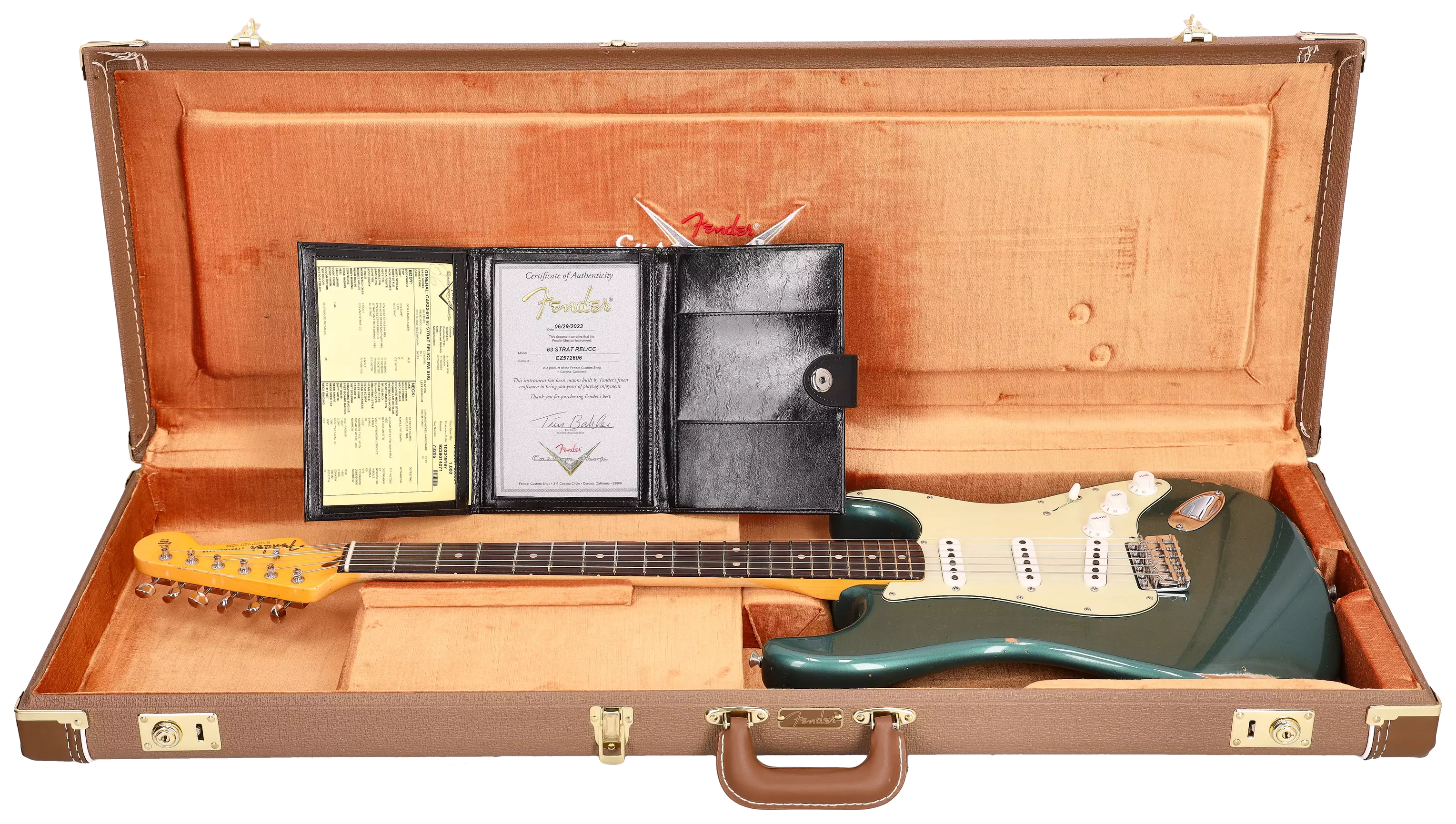Fender Custom Shop 1963 Stratocaster Relic Aged Sherwood Green Metallic #1 14