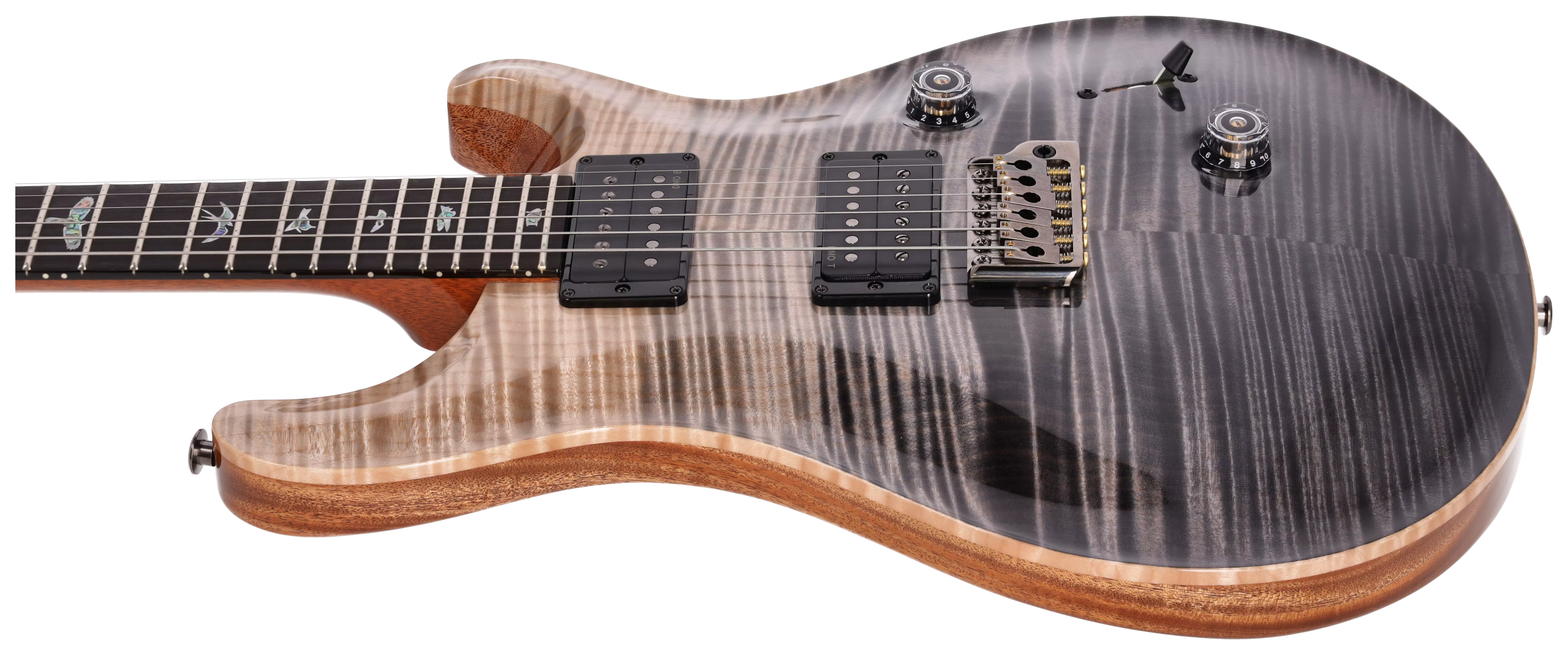 PRS LTD Custom 24 Wood Library Gray Black Fade 10Top # 5