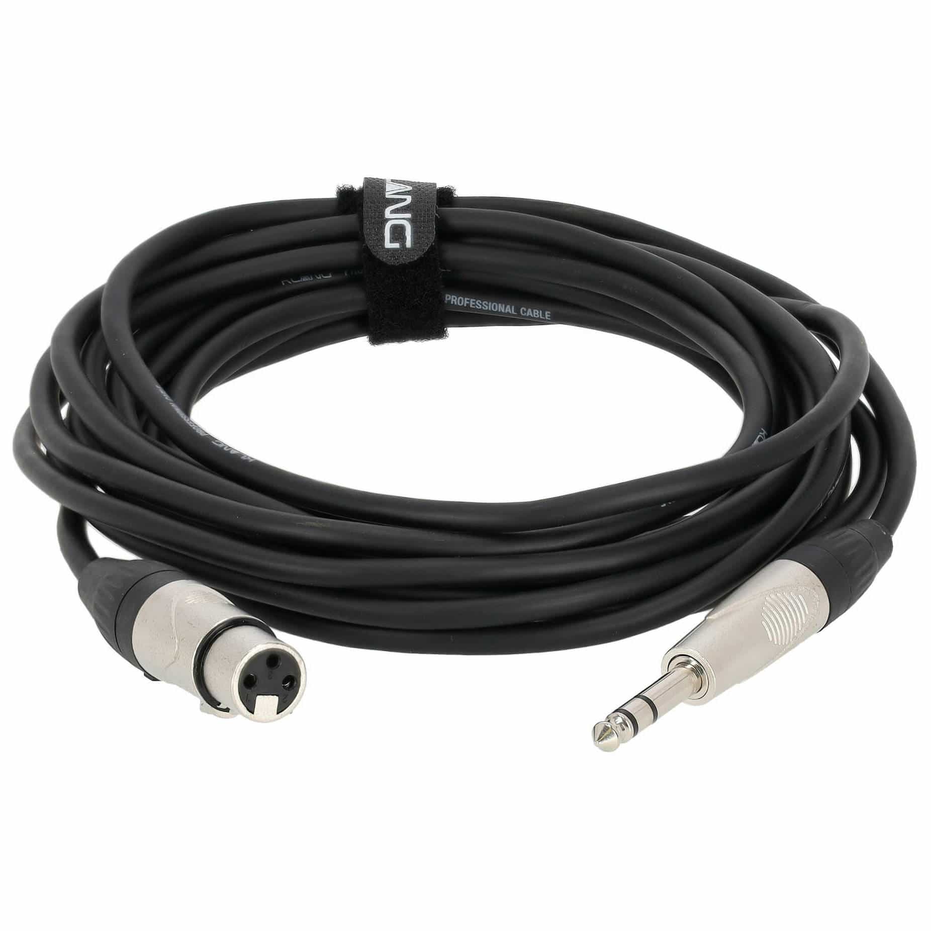 Klang Mikrofonkabel PRO, 3 Meter XLR female - 6,3 Klinke , male, stereo