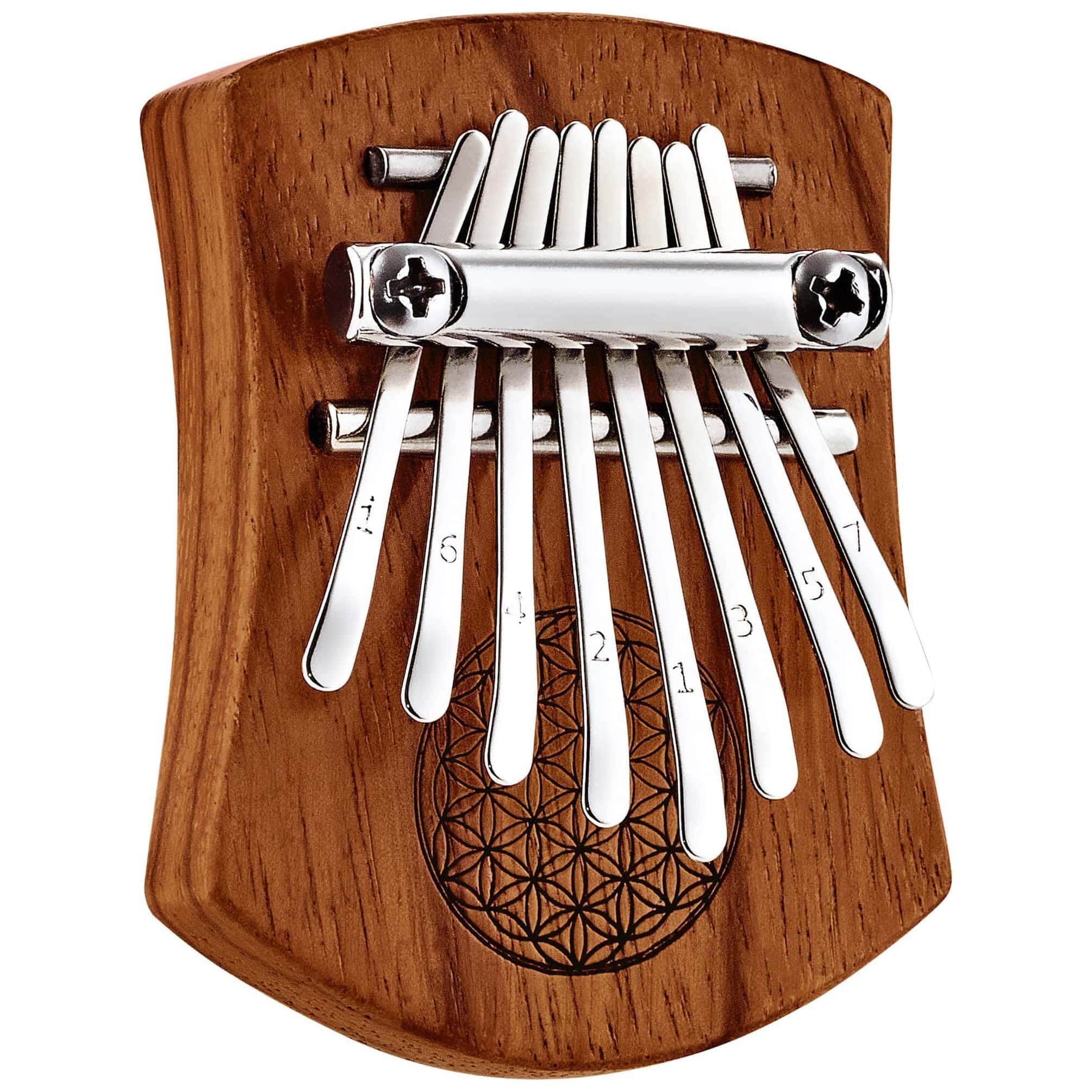 Meinl Sonic Energy - Meinl Sonic Energy KL802FOL Mini Kalimba, 8 Töne, Blume des Lebens, Rotes Zebraholz - 2
