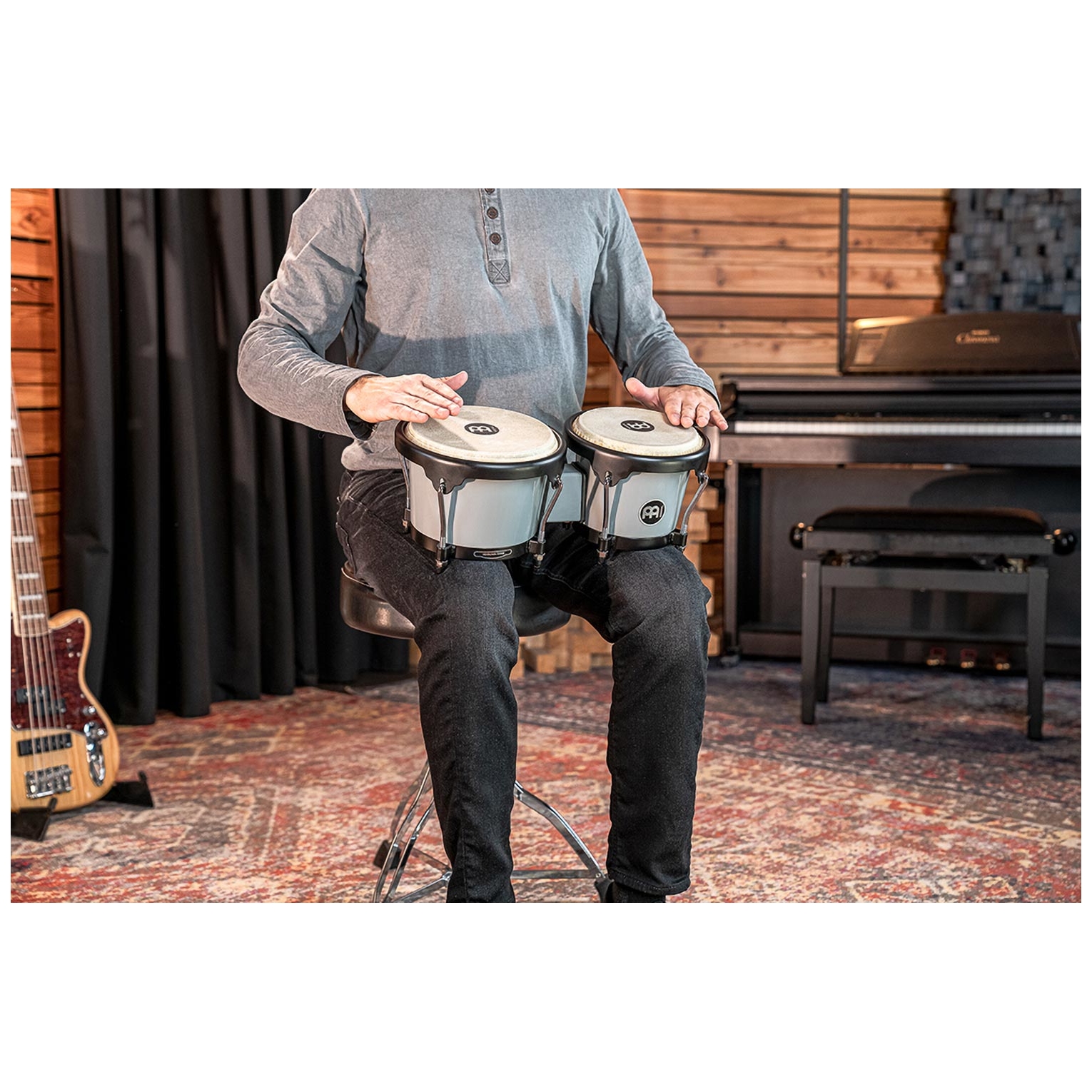 Meinl Percussion - Meinl Percussion HB50UG Journey Series Bongo, Ultimate Gray - 6