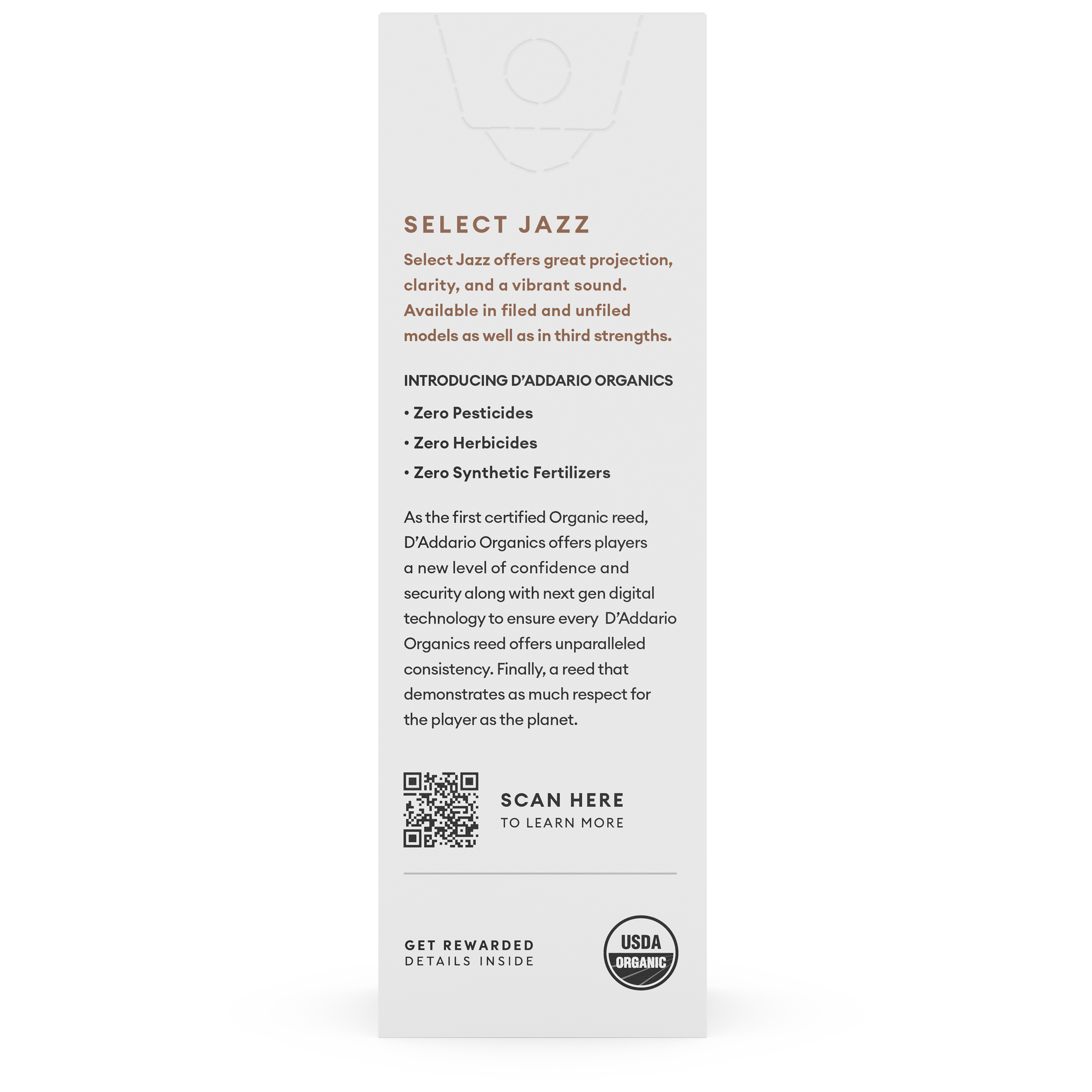 D’Addario Woodwinds Organic Select Jazz Unfiled - Tenor Saxophone 3S - 5er Pack 2