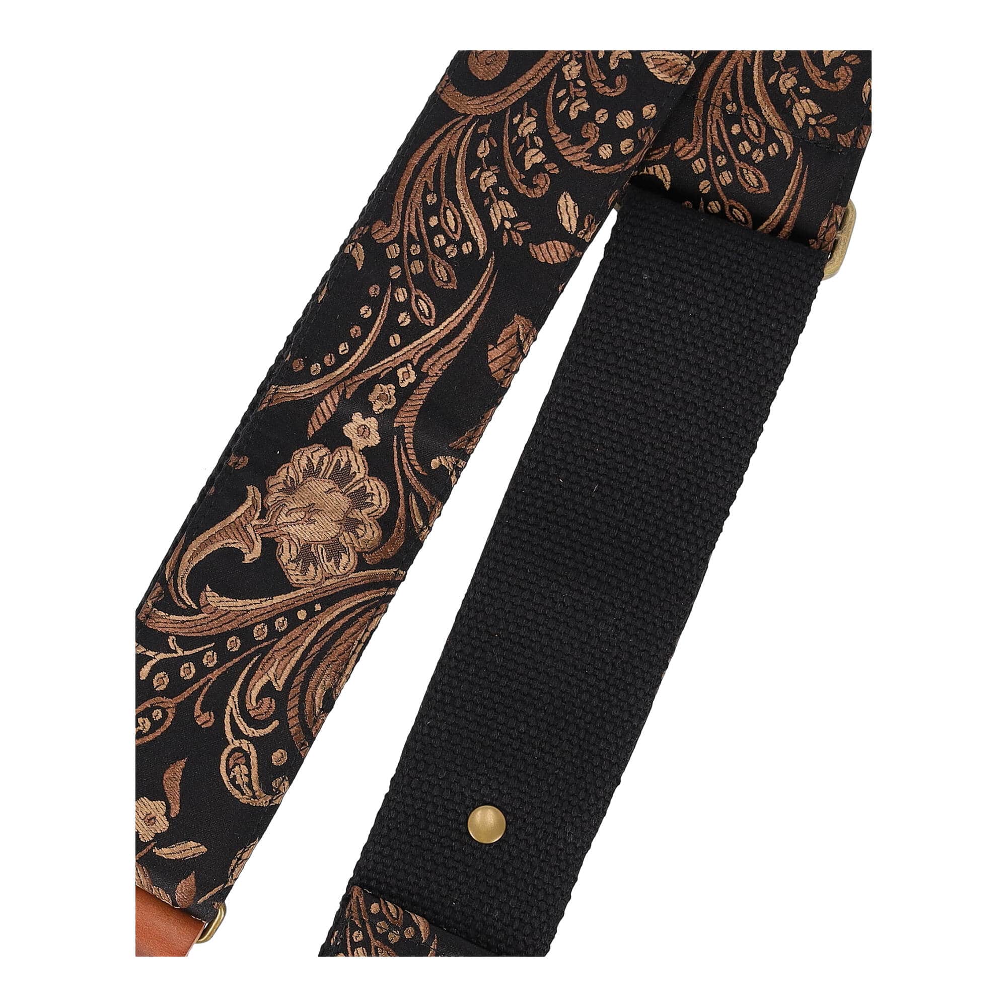 Image of Steyner straps luxury rose black 55 mm rotbraun messing 5