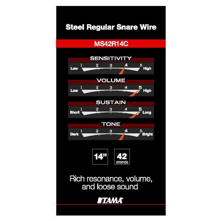 Image of Tama ms42r14c  14 regular  42 spiralen hi carbon steel  snareteppich 10024431 1