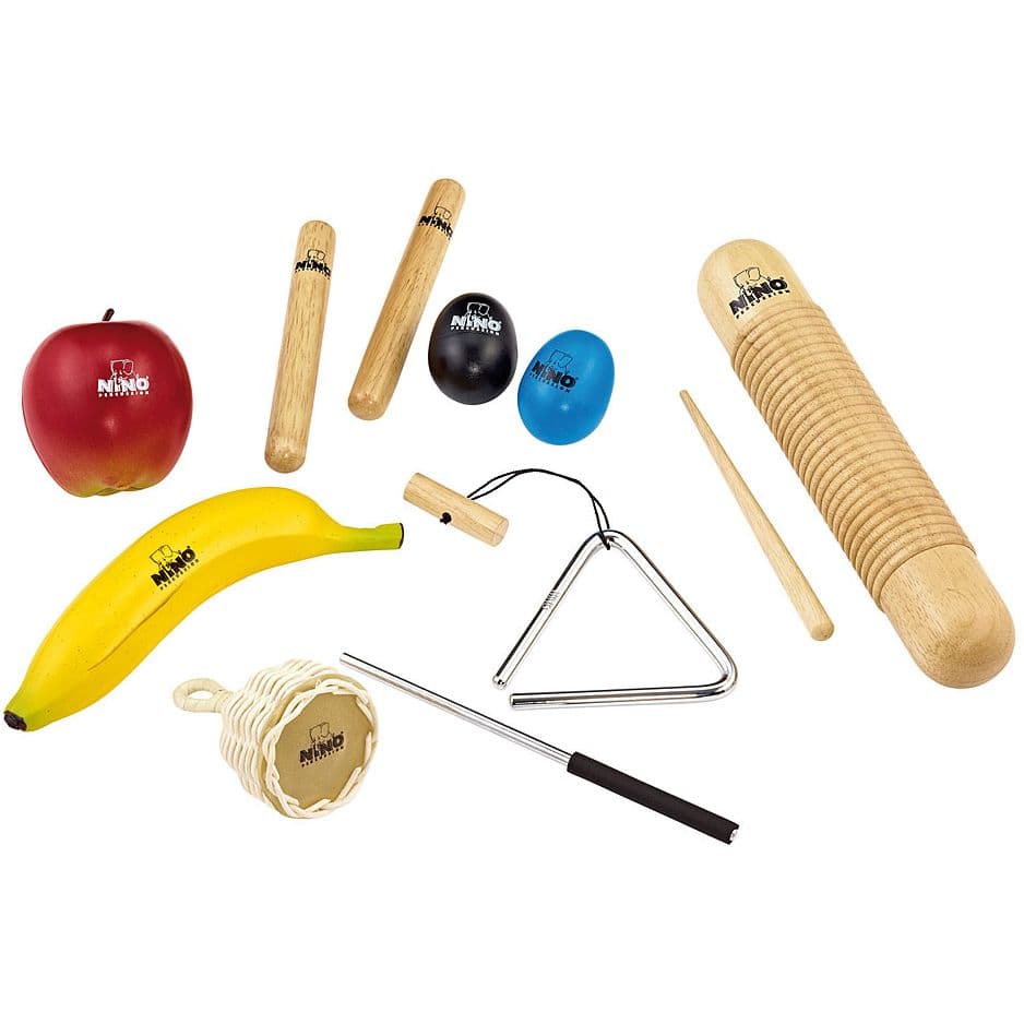 Nino Percussion NINOSET4 Kid's Percussion Set 9 Pcs.