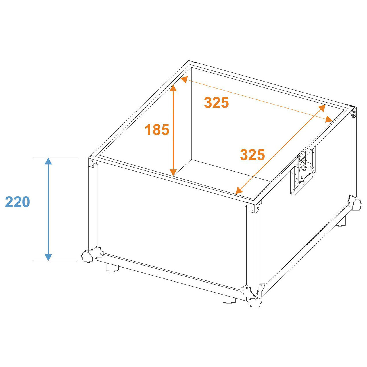 Roadinger Platten-Case ALU 50/50, smooth 3