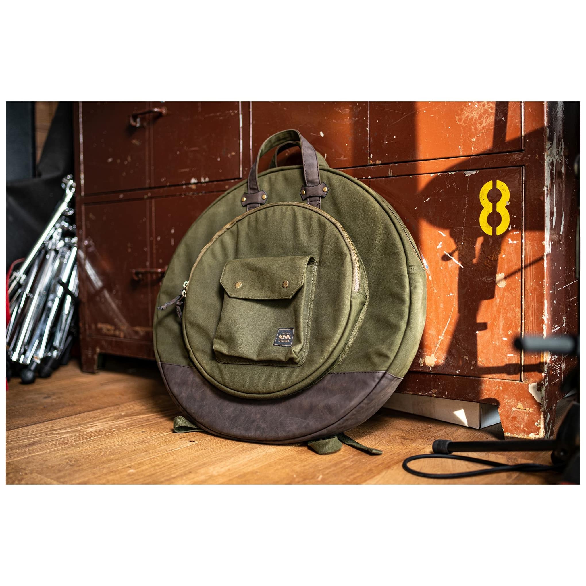 Image of Meinl cymbals mwc22gr 22 canvas collection cymbal bag  forrest green 10028395 6