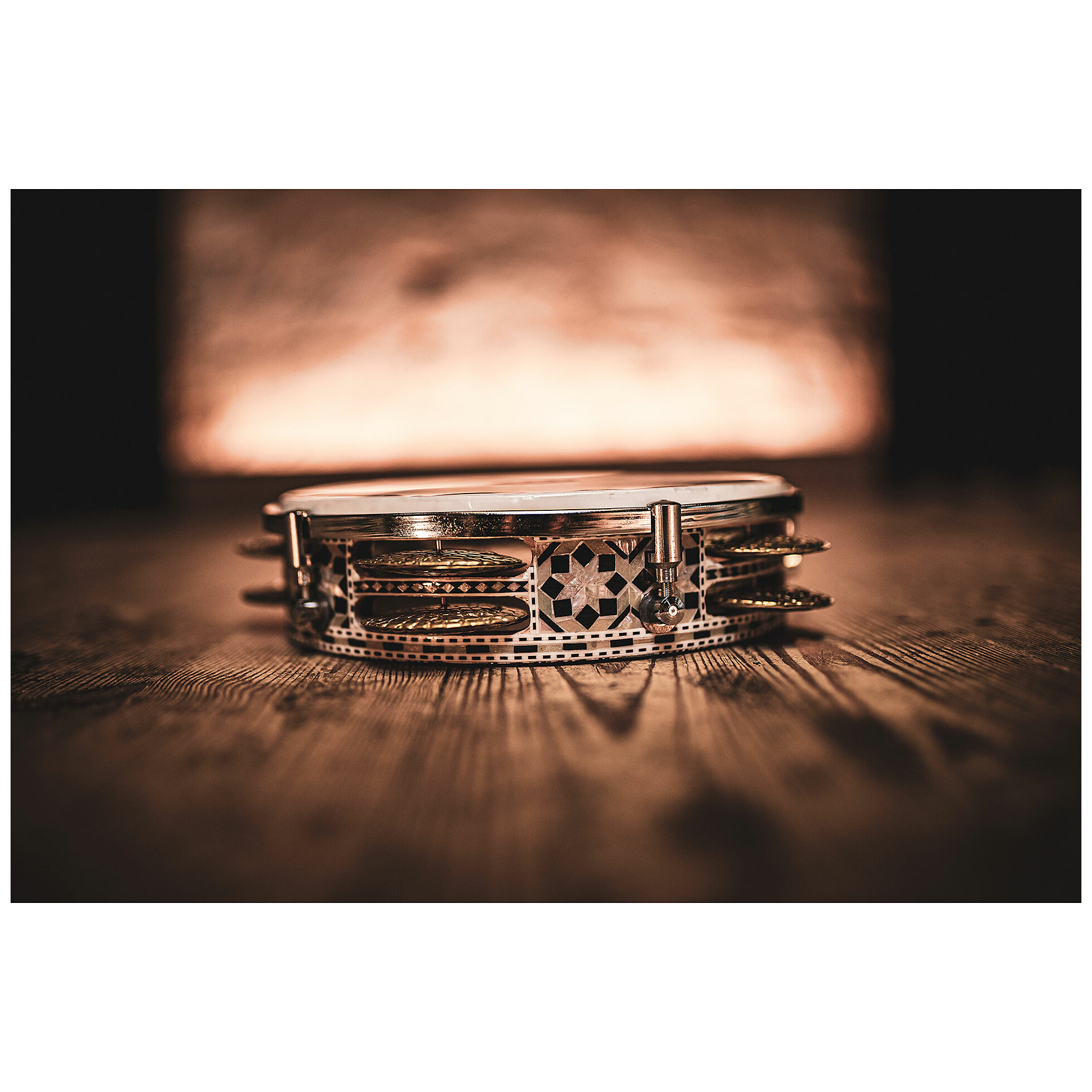 Meinl Percussion AERIQ1 - Artisan Edition Riq Drum - 8 3/4" White Pearl, Mosaic Royale 4