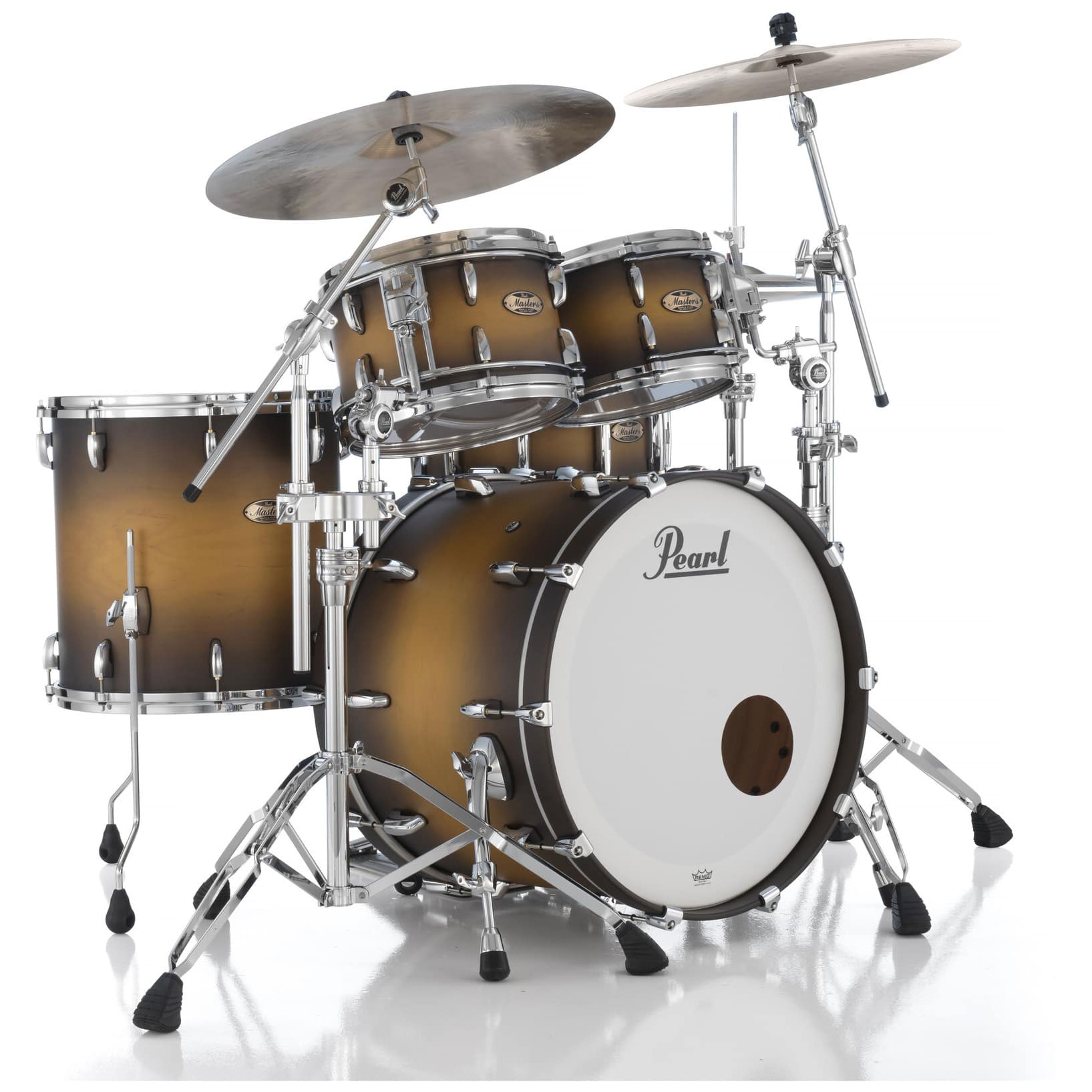 Pearl Masters Maple Pure 22" Matte Olive Burst L-Rod Gyrolock 1