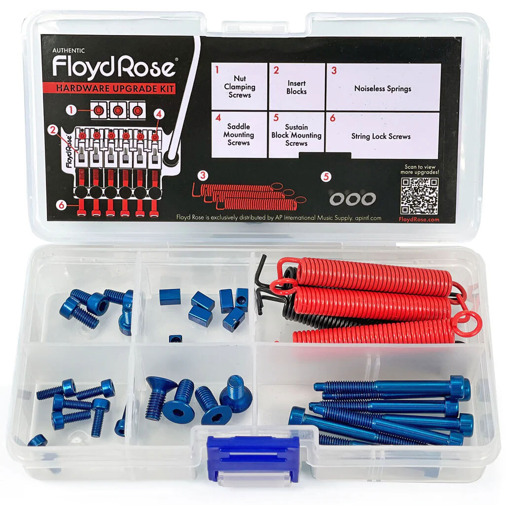 Floyd Rose FRUK1-SS-BL Schraubenset Blue Stainless Steel