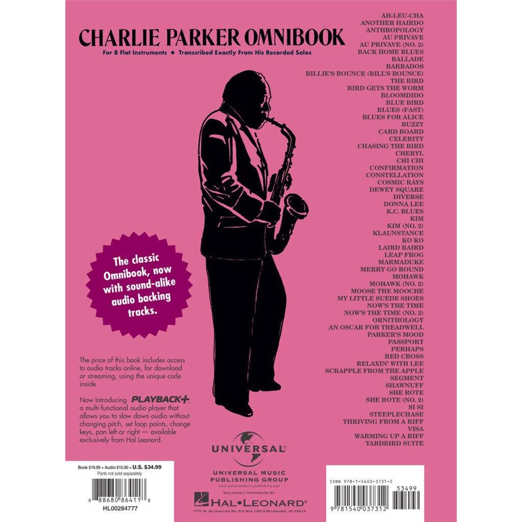 Hal Leonard Charlie Parker Omnibook Bb-Edition 2
