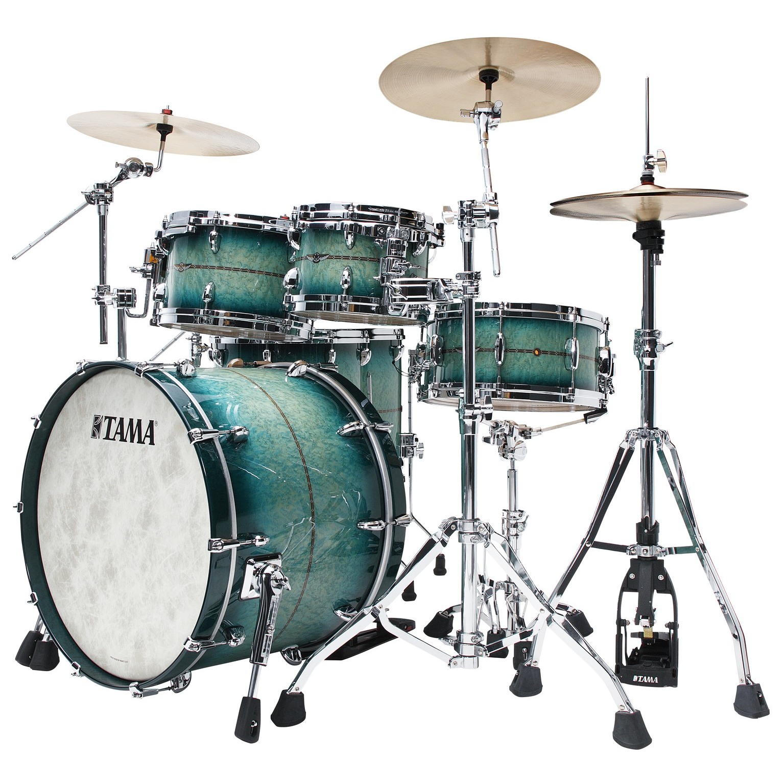 Tama TM52RZSS-CBT Star Maple Factory Vault Shell Kit 5 teilig - Cerulean Bird's Eye Maple/Chrom HW 6