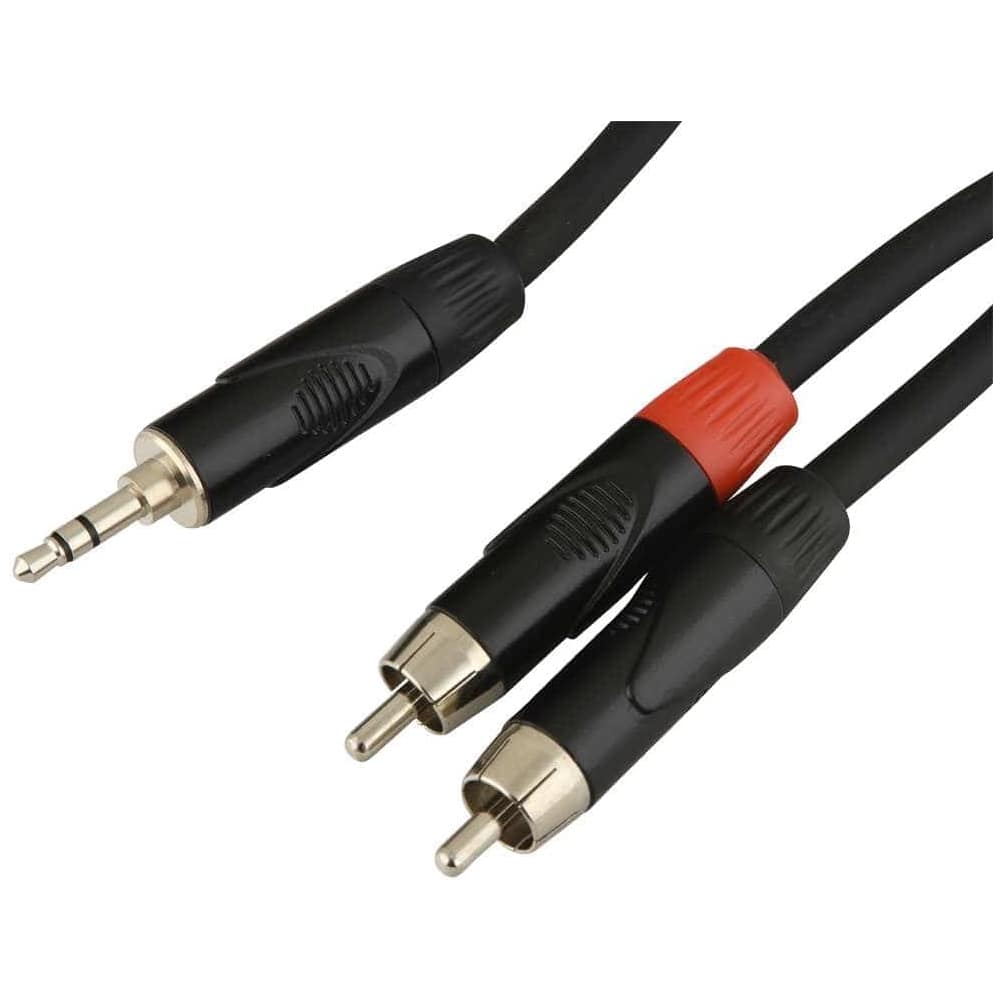 Klang - Klang Y-Audiokabel, 6 Meter 3,5 mm Klinke, male, stereo - 2x Cinch, male - 1
