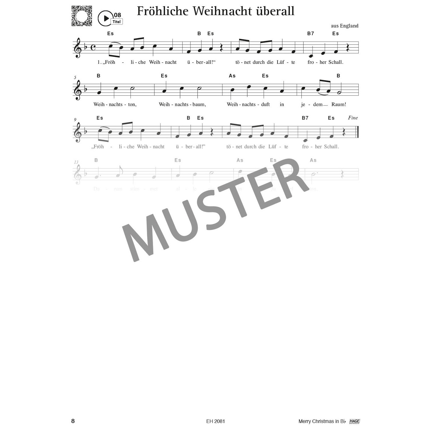  Merry Christmas for Bb-Instruments (OR-Codes) 2