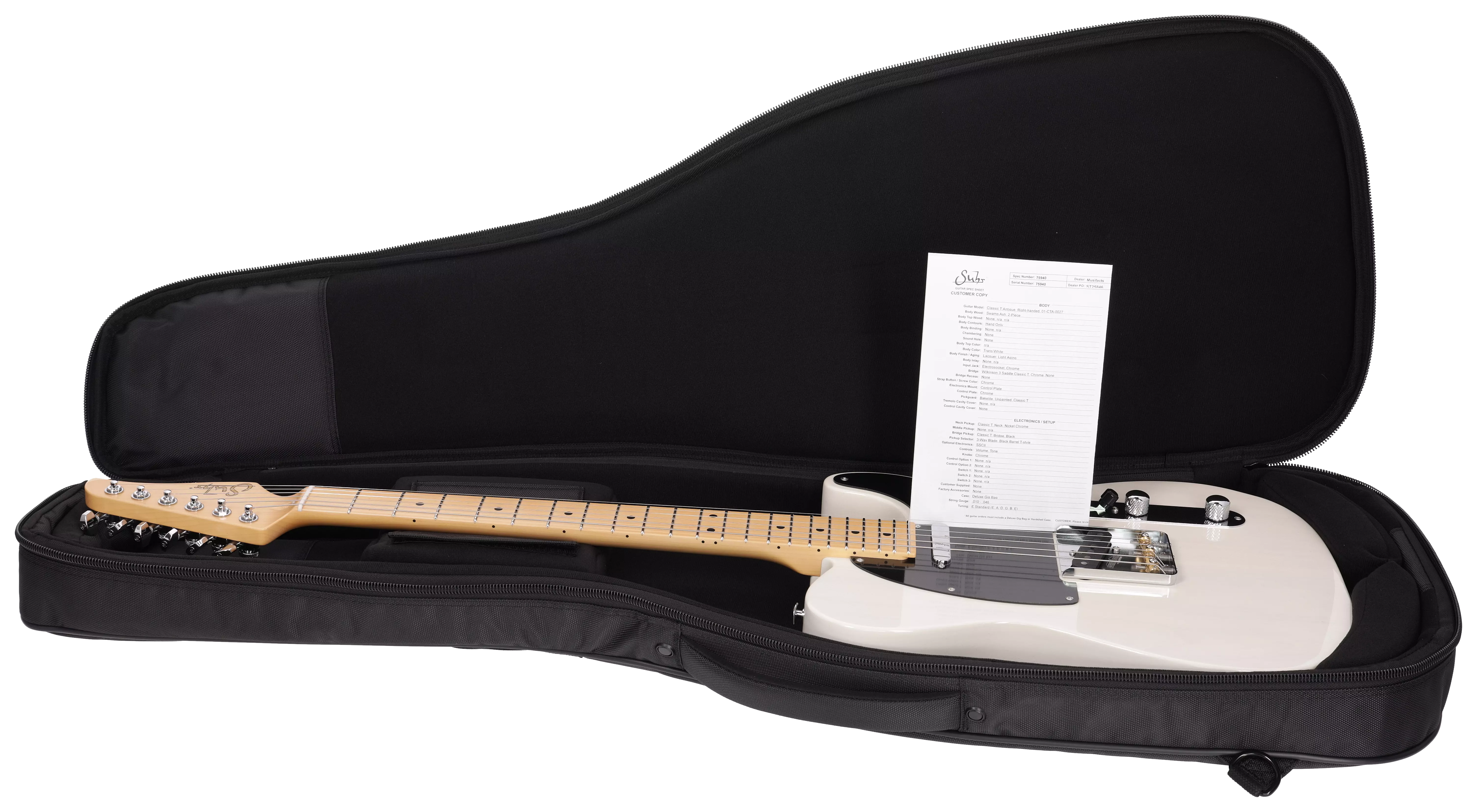 Suhr Classic T Antique MN Trans White #3 17