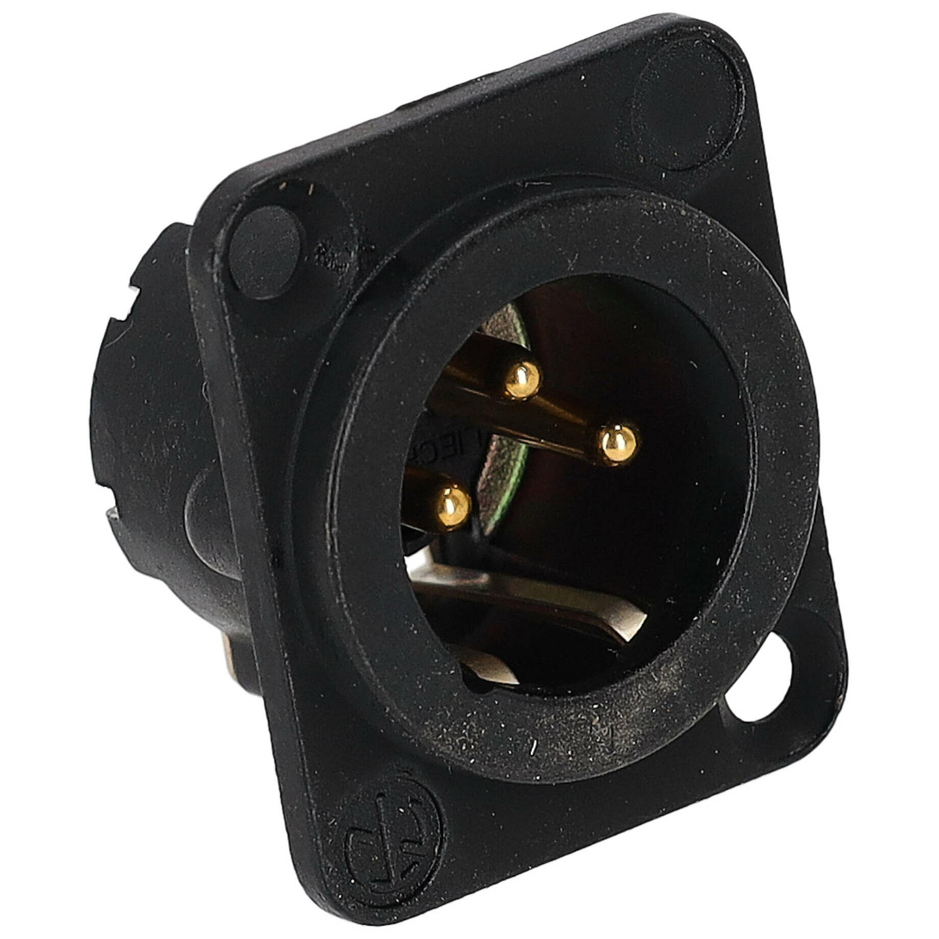 Neutrik NC3MD-LX-B XLR Einbaustecker 3-polig, schwarz, male