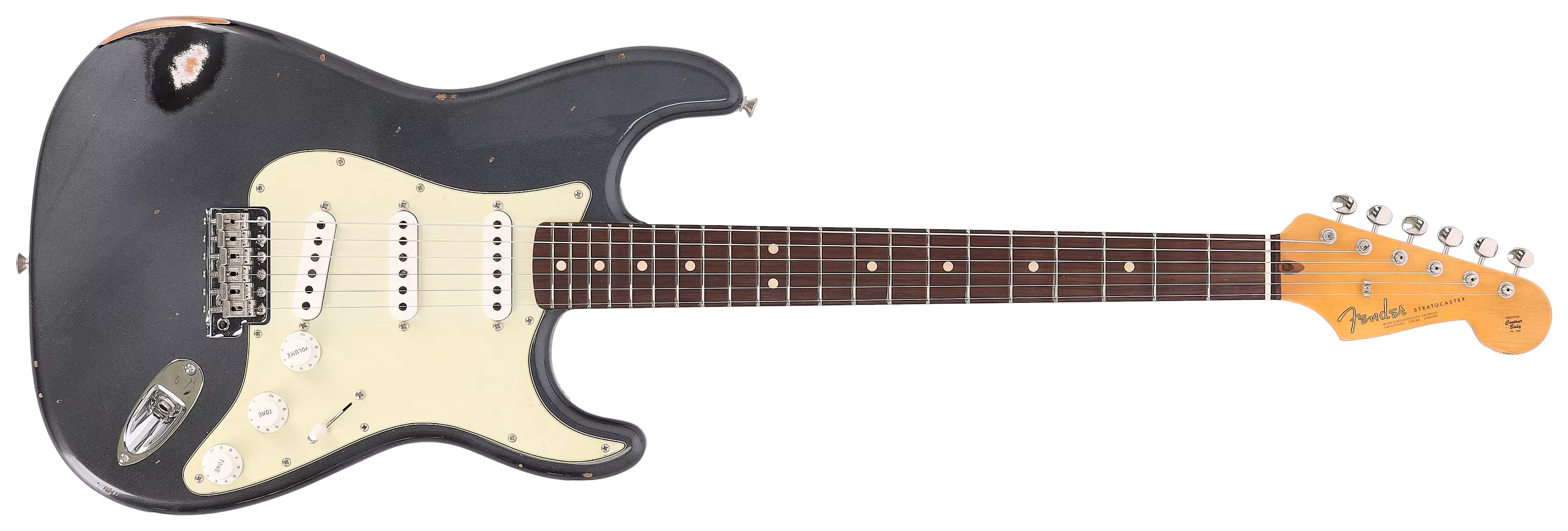 Fender Custom Shop 1963 Stratocaster Relic Aged Black Metallic 1