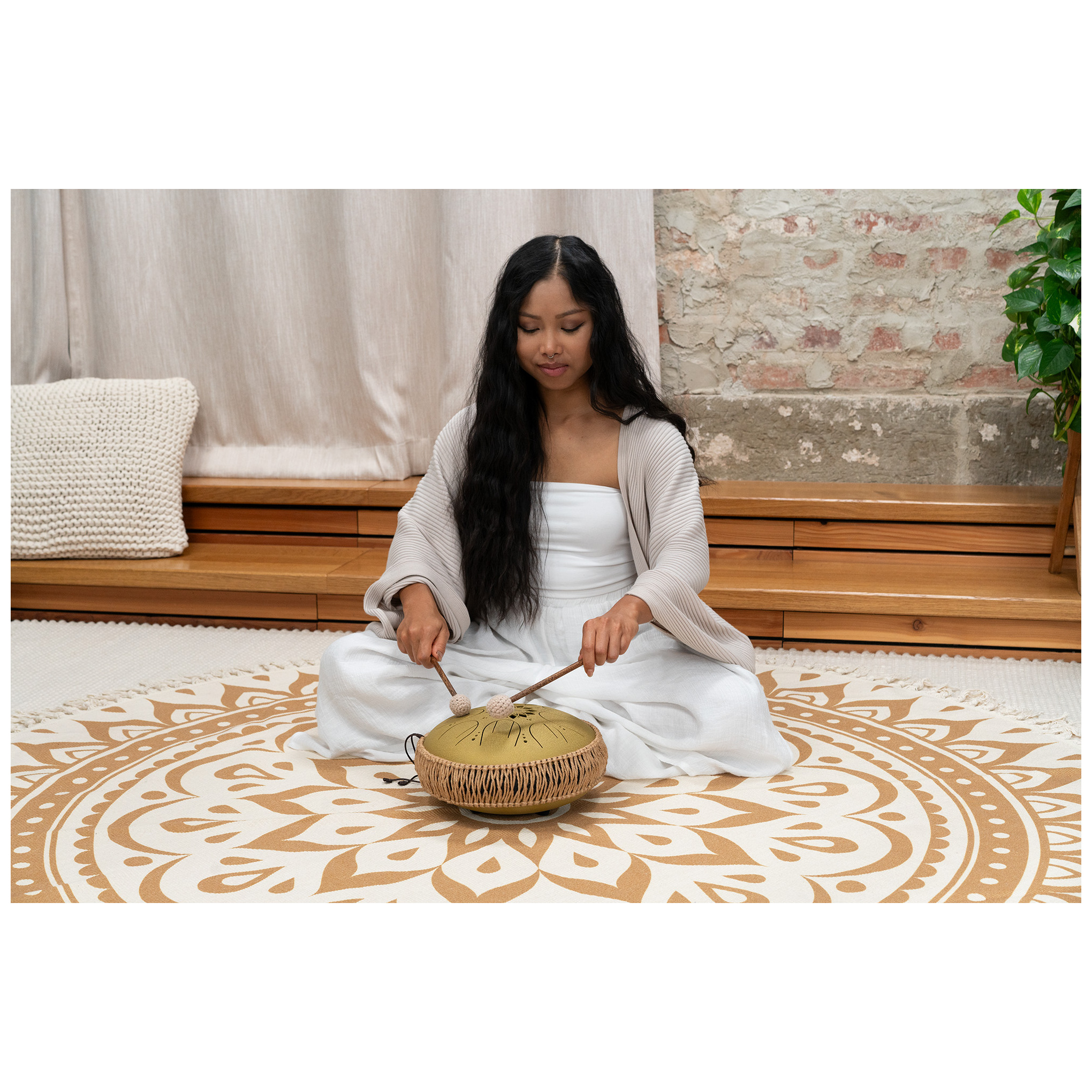 Meinl Sonic Energy MOSTD3G - Medium Octave Steel Tongue Drum 10", C Dur, 8 Töne, 432 Hz, Gold 3