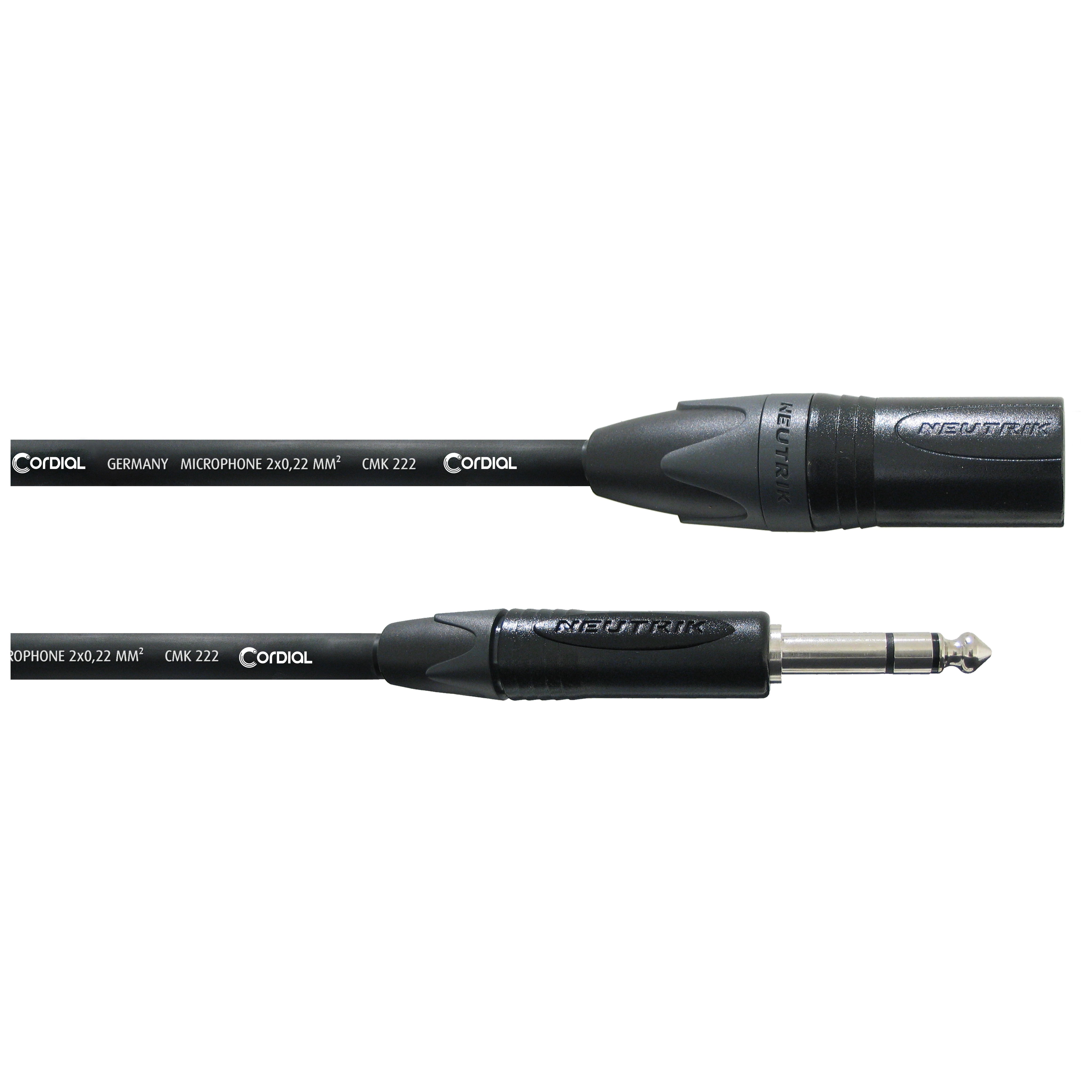 Cordial Mikrofonkabel CPM 10 MV - 10 m, NEUTRIK XLR male / Klinke 6,3 mm stereo schwarz 1