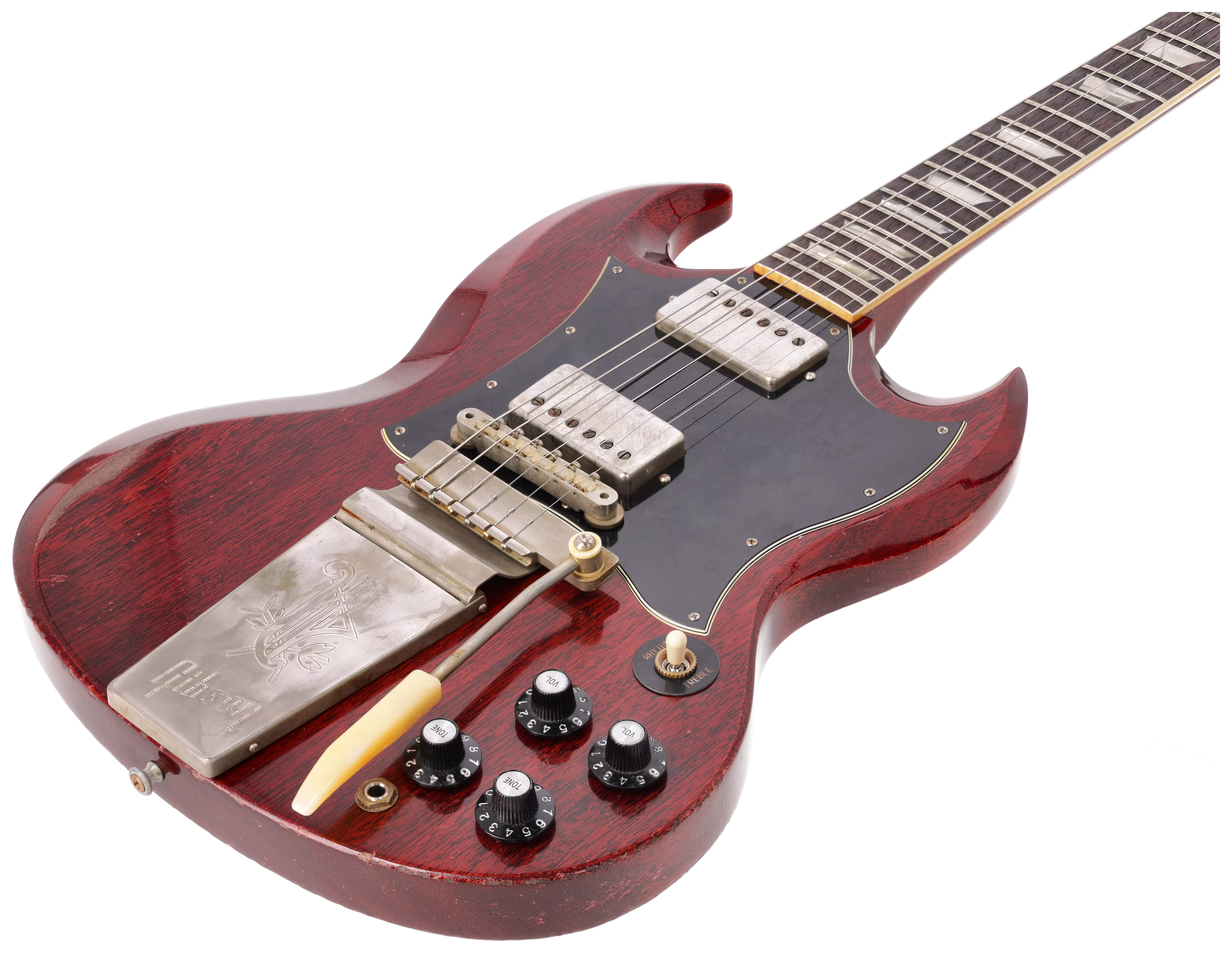 Gibson 64 SG Standard Cherry Long Maestro Heavy Aged Murphy Lab 4